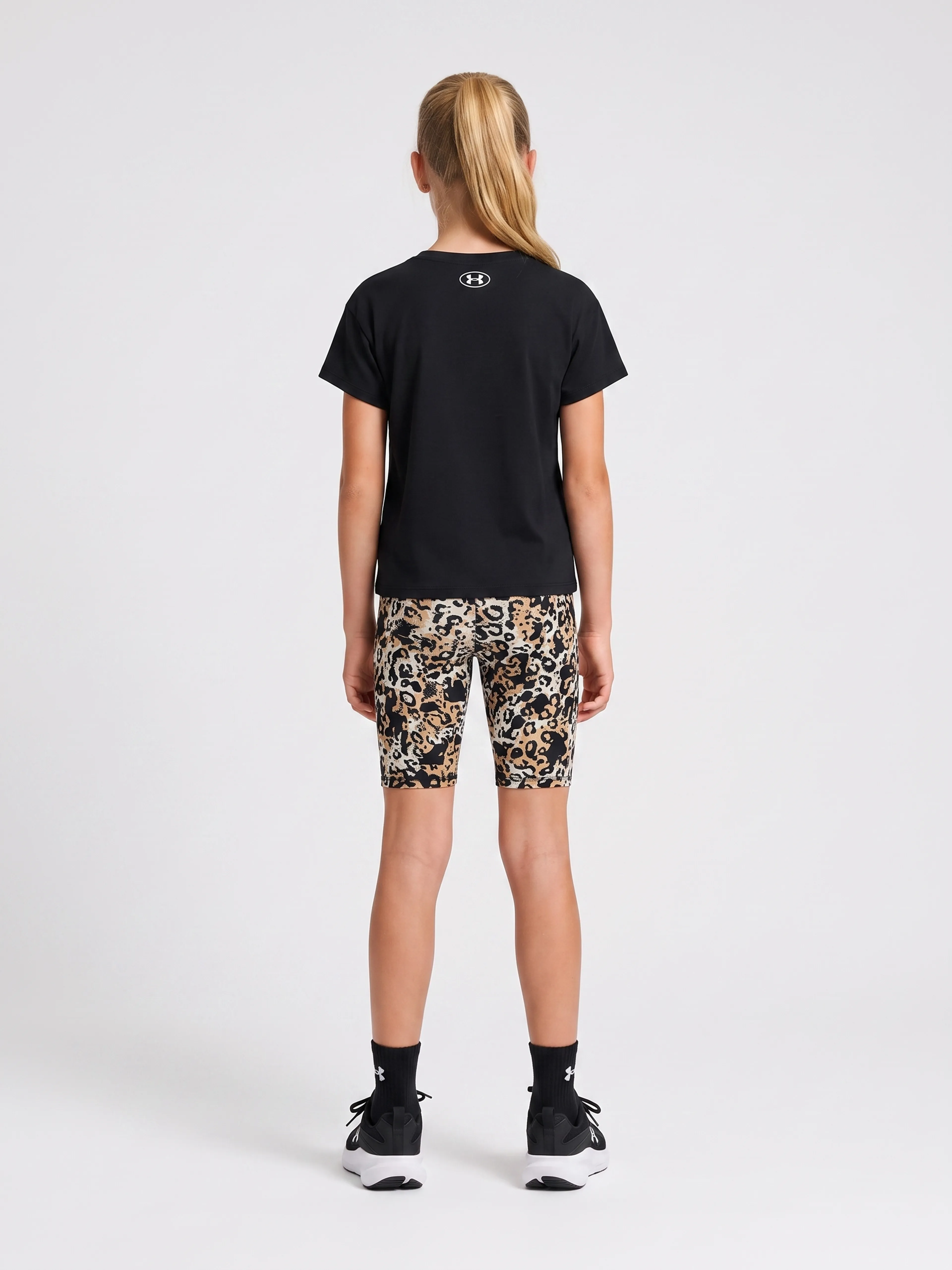 Dívčí set Under Armour UA PRINTED BIKE SHORT SET-BLK - 004