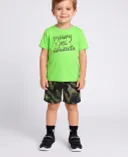 Zēnu komplekts Under Armour UA TECH PRINTED SS SHORT SET-GRN-Zaļa - 001