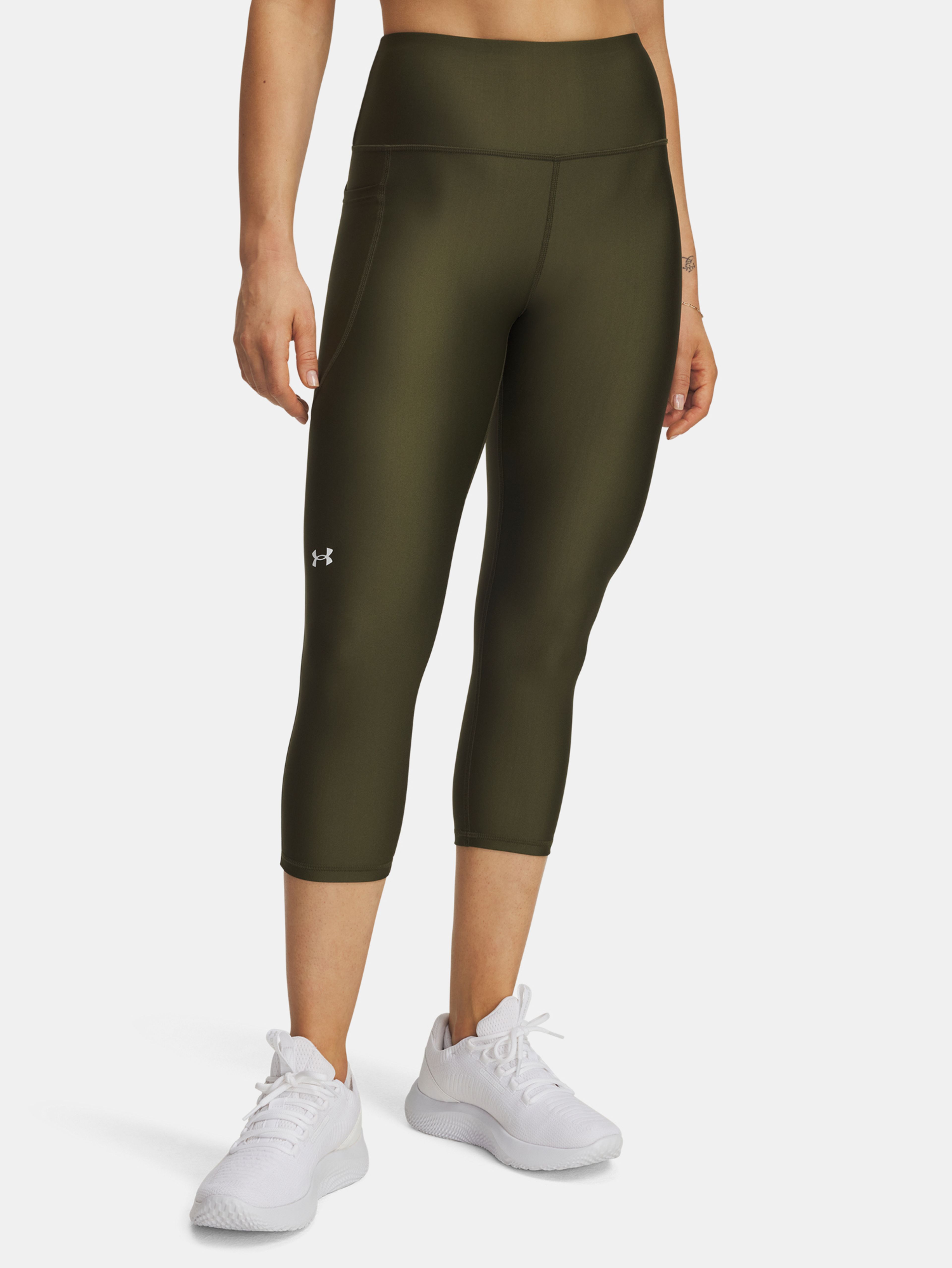 Dámske legíny Under Armour Tech Hi Capri-GRN