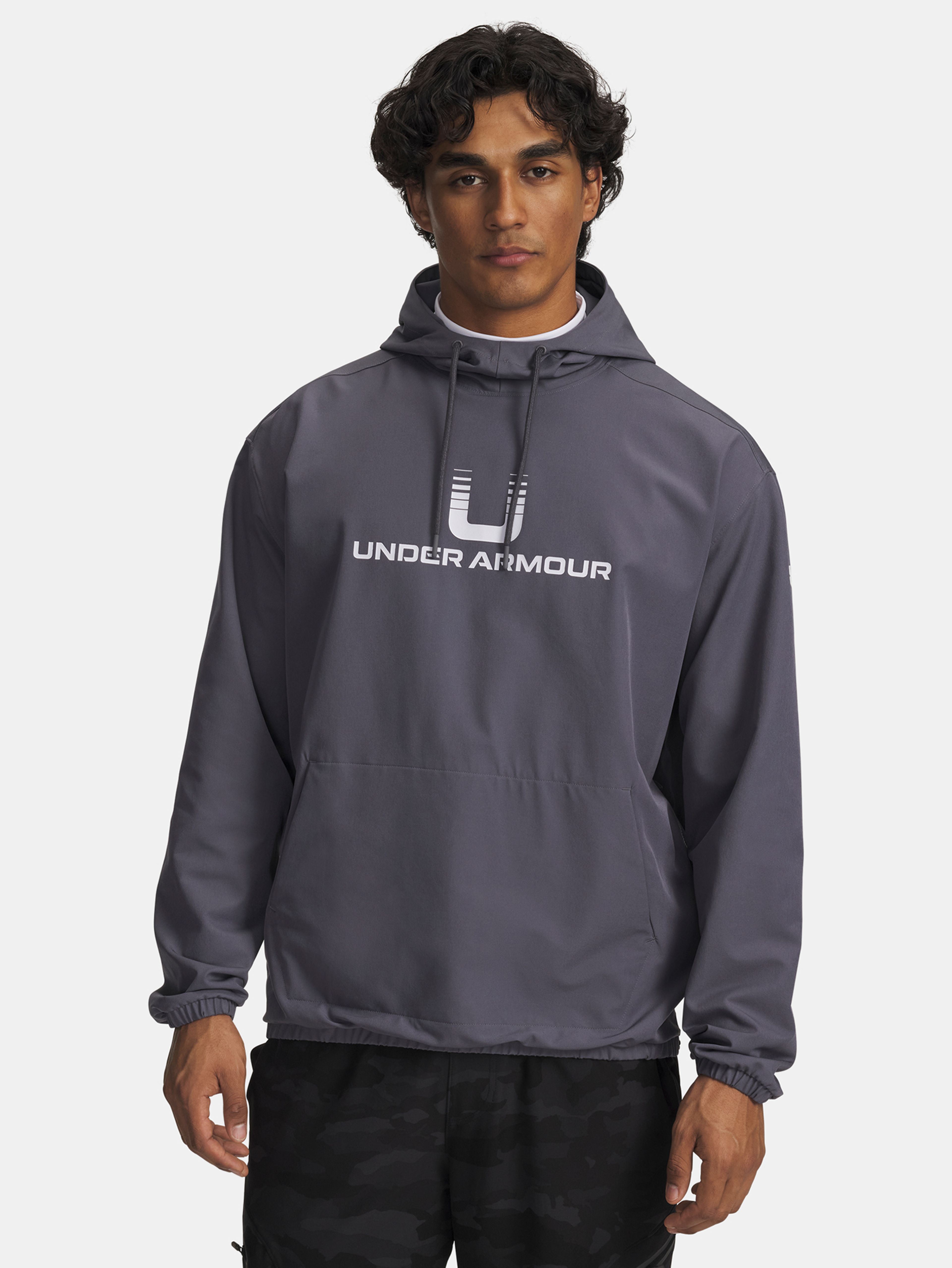 Férfi felső Under Armour UA Unstoppable Wvn Hoodie-GRY