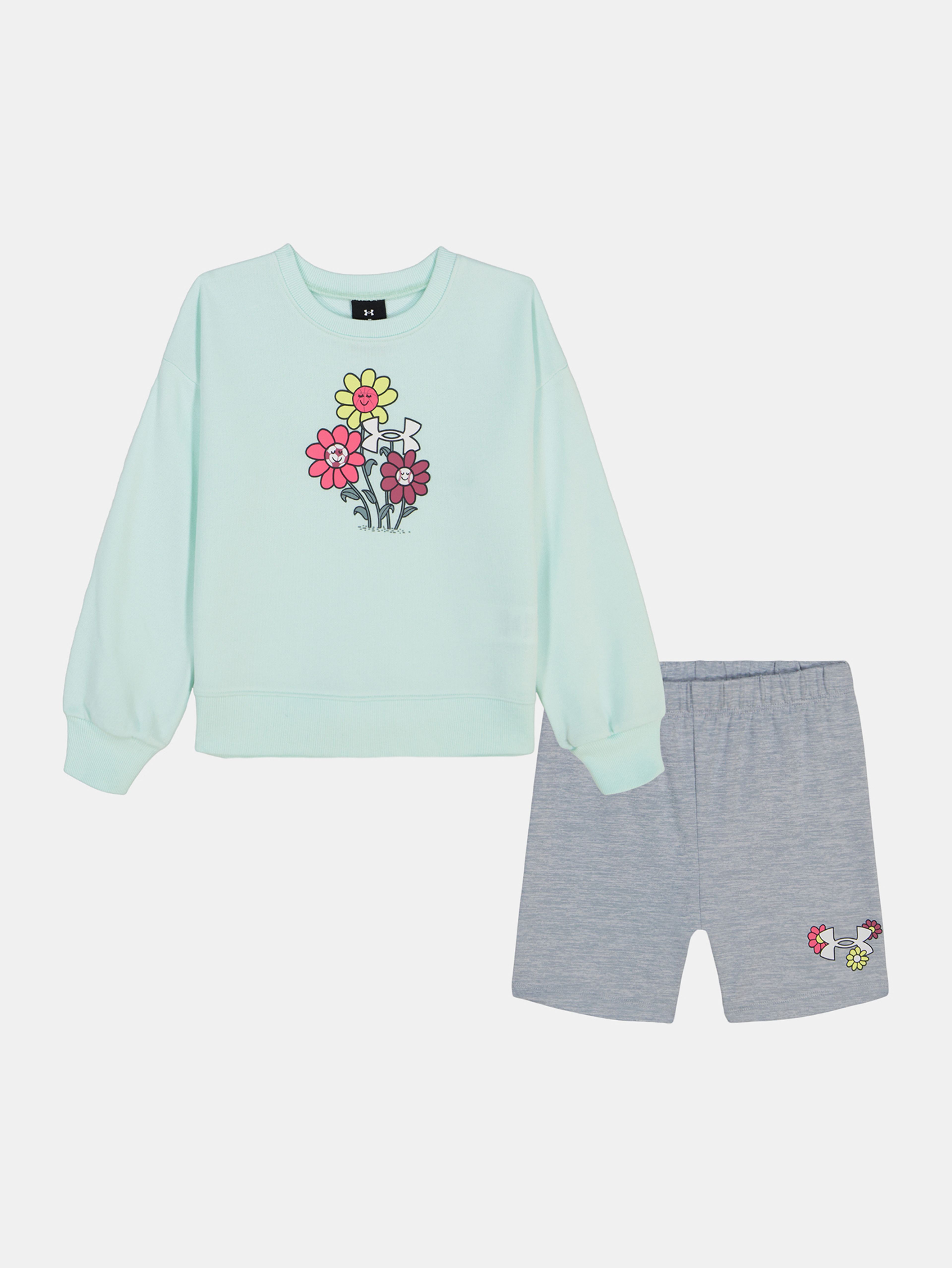 Tüdrukute komplekt Under Armour UA CREWNECK BIKE SHORT SET