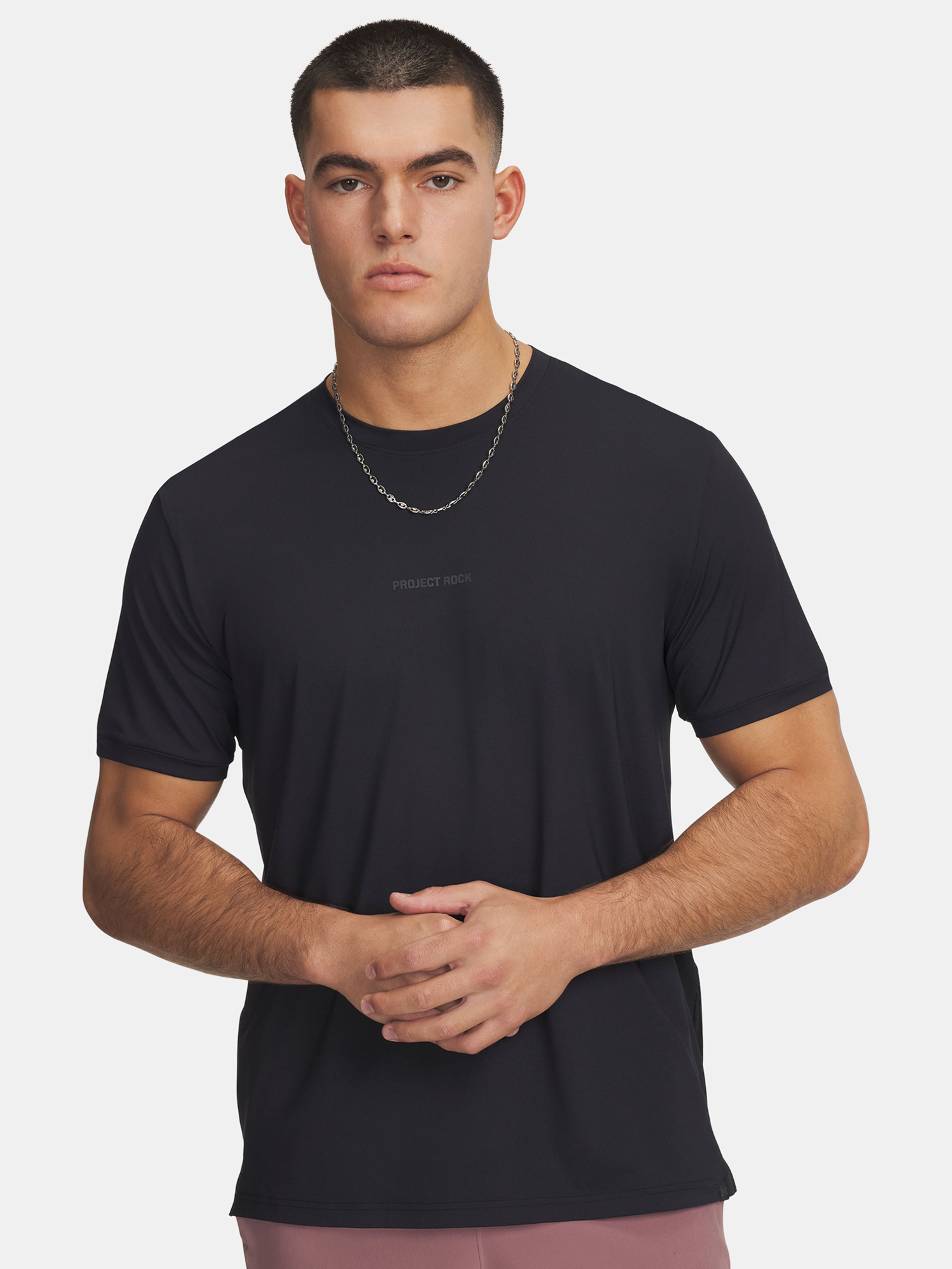 Férfi póló Under Armour Pjt Rck Iso Chill SS-BLK