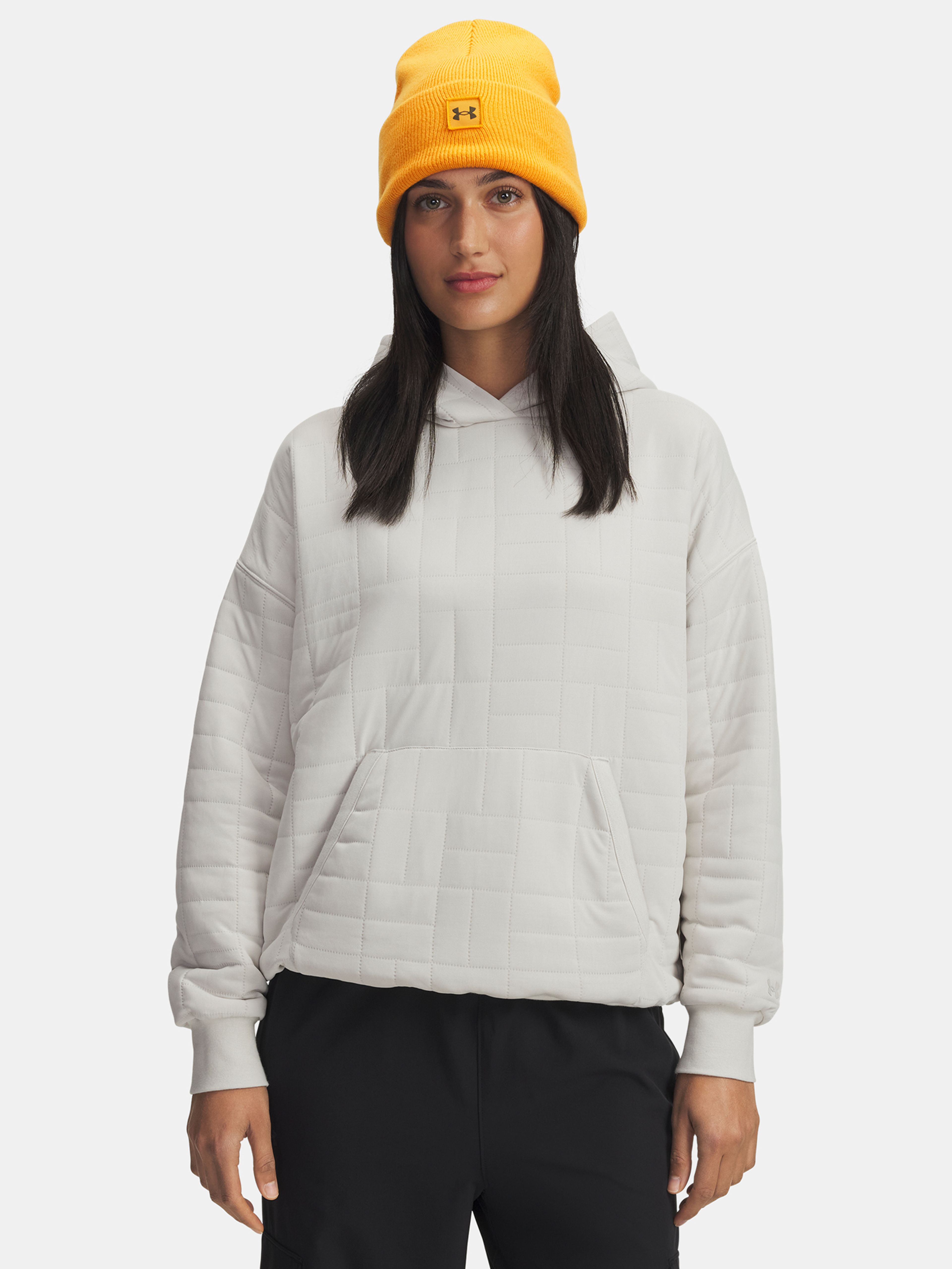 Dámska mikina Under Armour Unstoppable Flc Txtr Hoodie-WHT