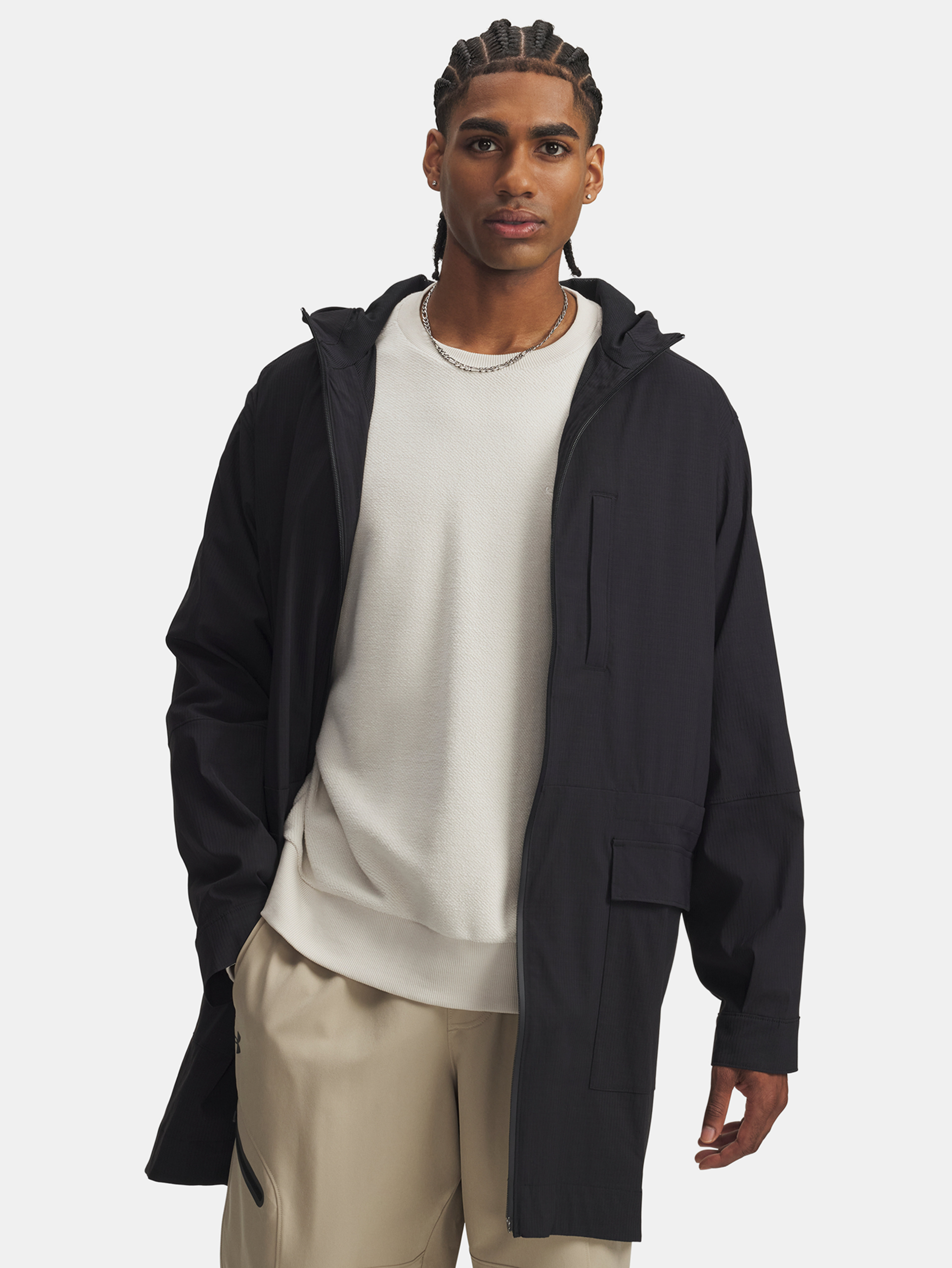Férfi dzseki Under Armour UA Unstoppable Txt Long Jkt-BLK