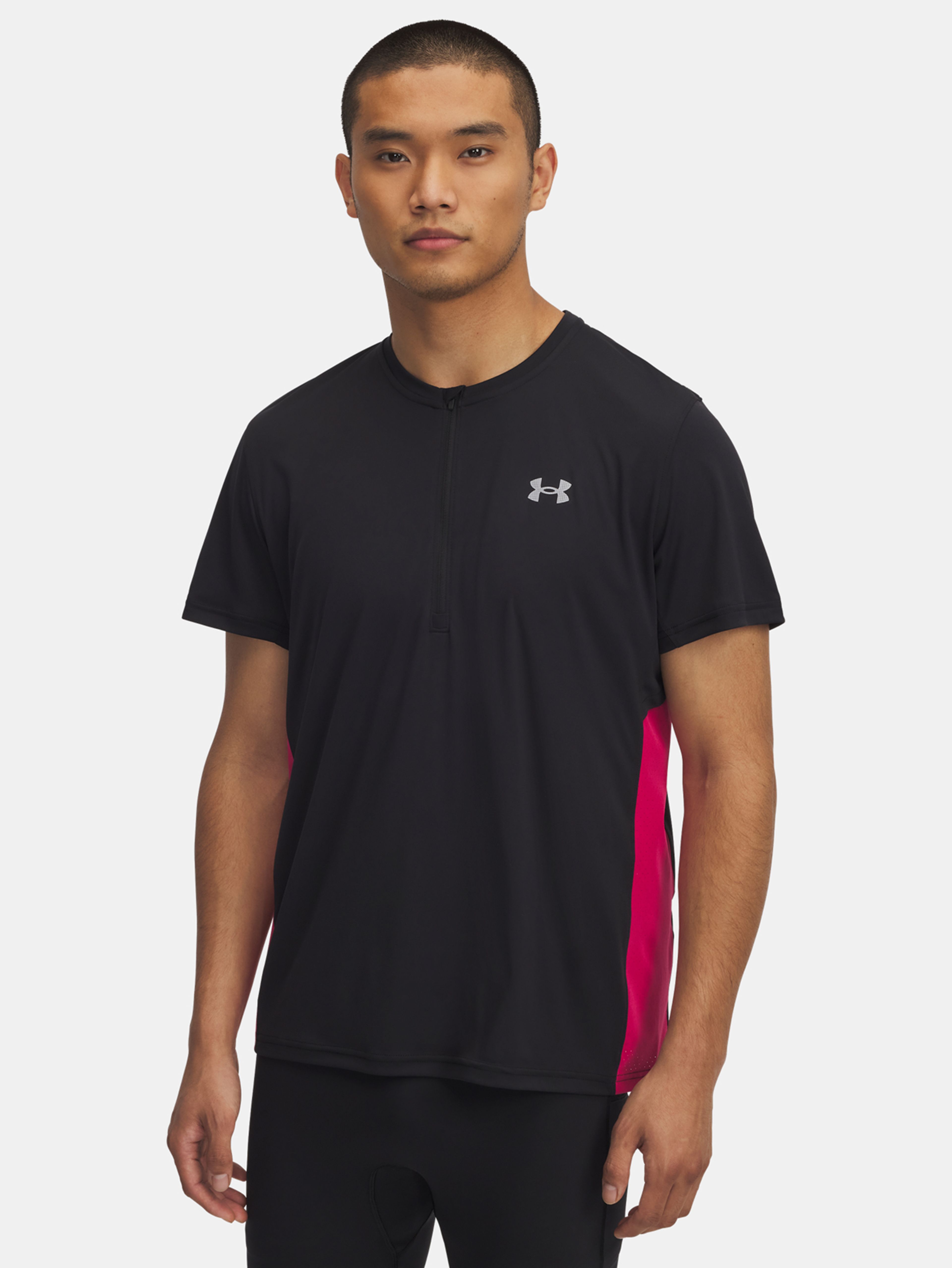 Férfi póló Under Armour UA TRAIL RUN ZIP SS
