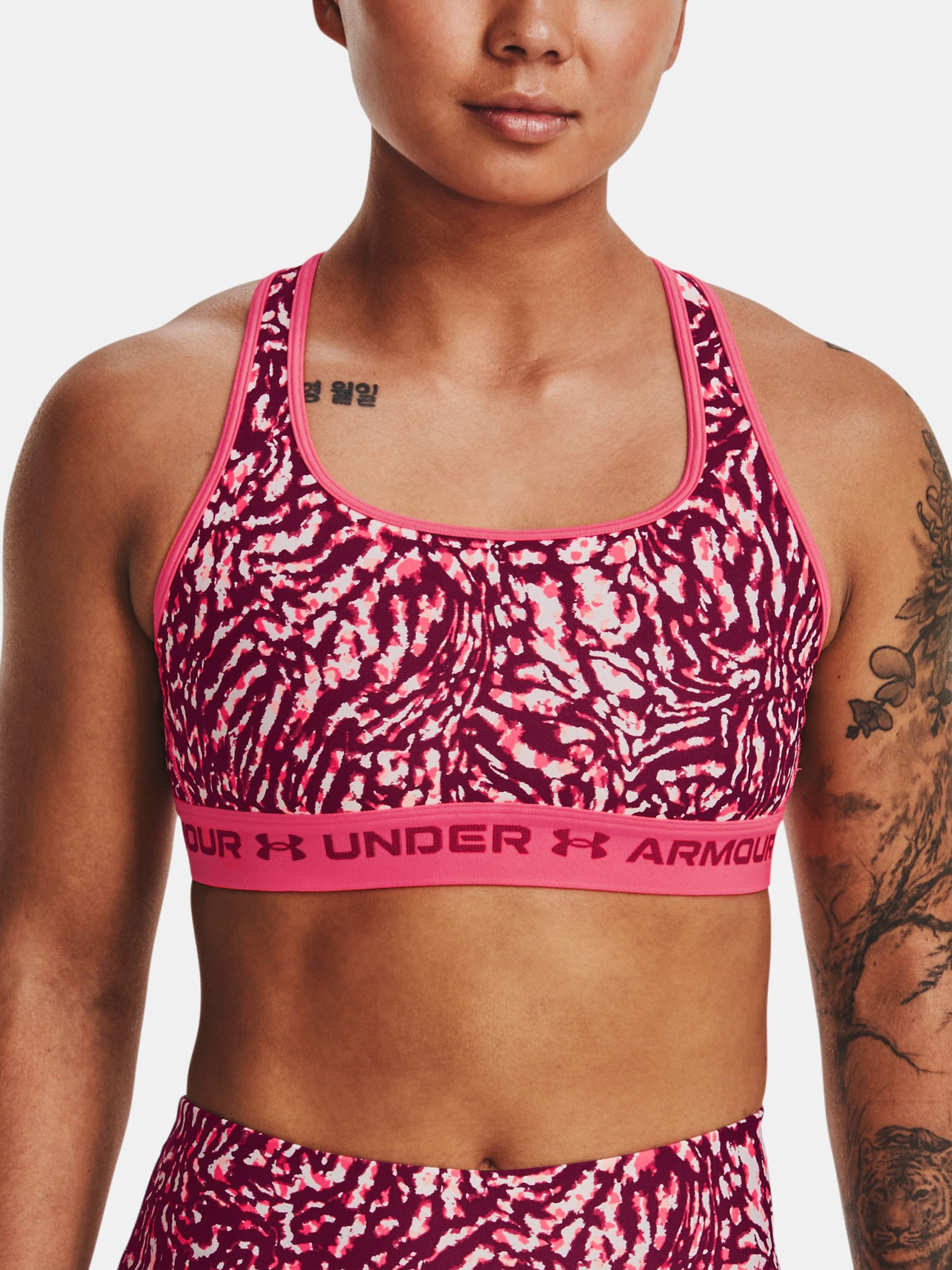 Dámská podprsenka Under Armour UA Crossback Mid Print - 001