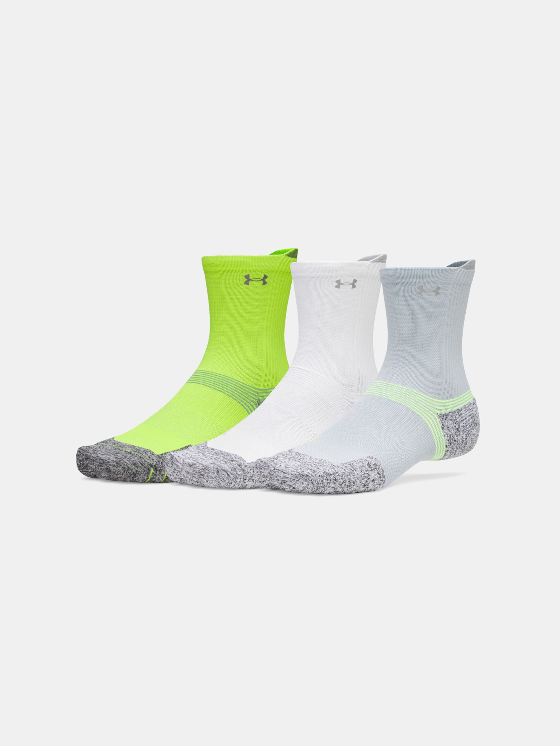 Unisex kojinės Under Armour UA Velociti Run Cush 3p Crew - 001