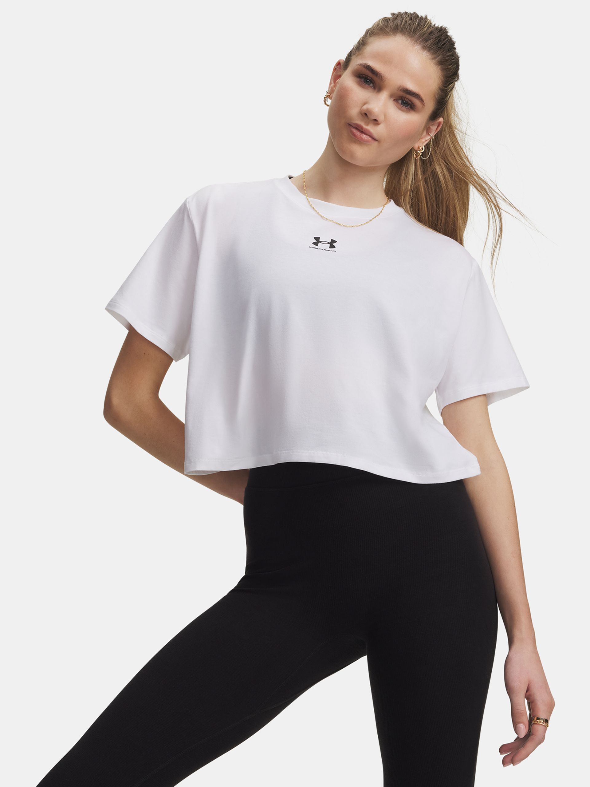 Moteriški marškinėliai Under Armour UA Rival Boxy Tee Solid - 001