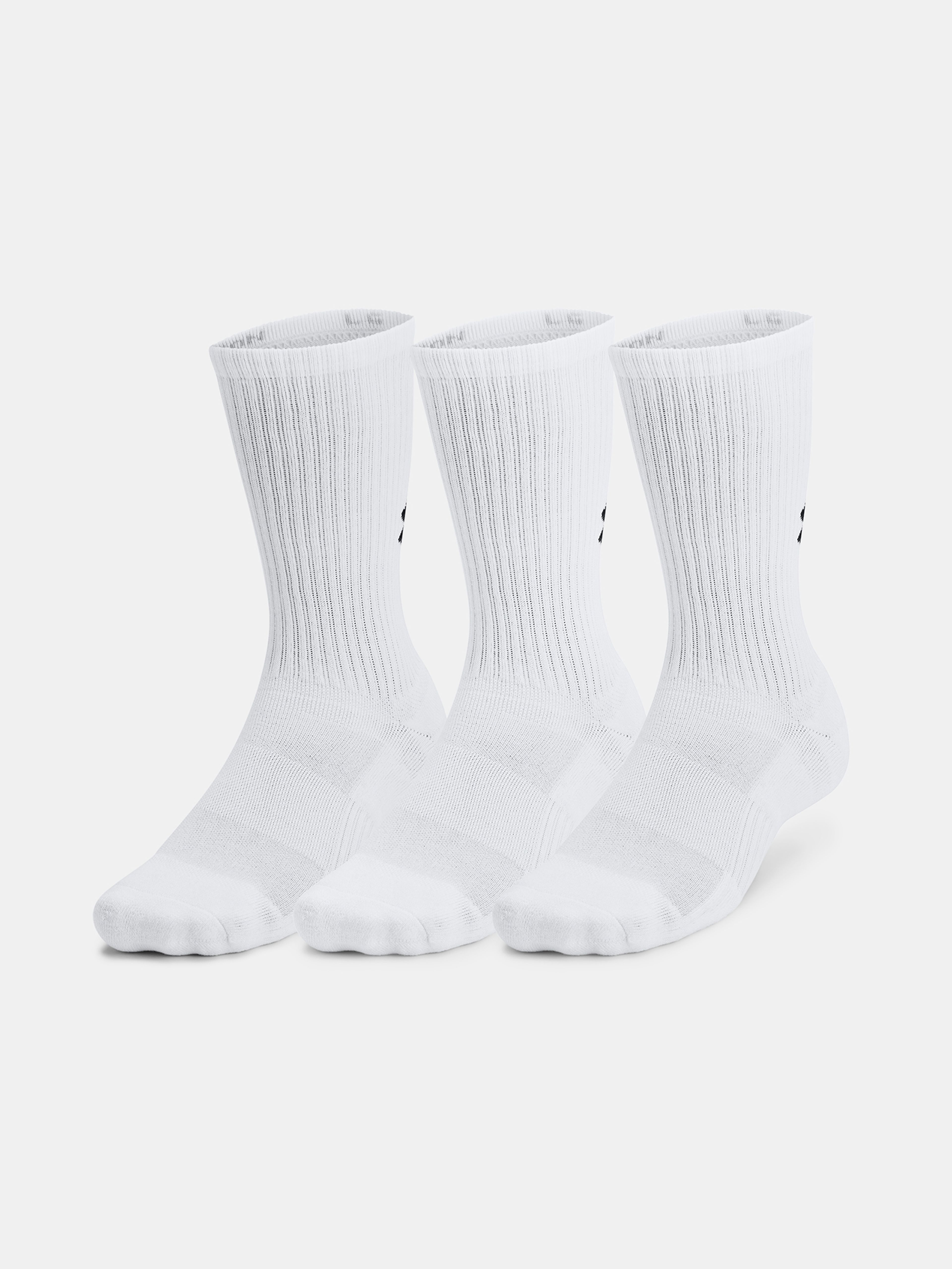 Unisex ponožky Under Armour Unisex UA TC 3pk Crew-WHT