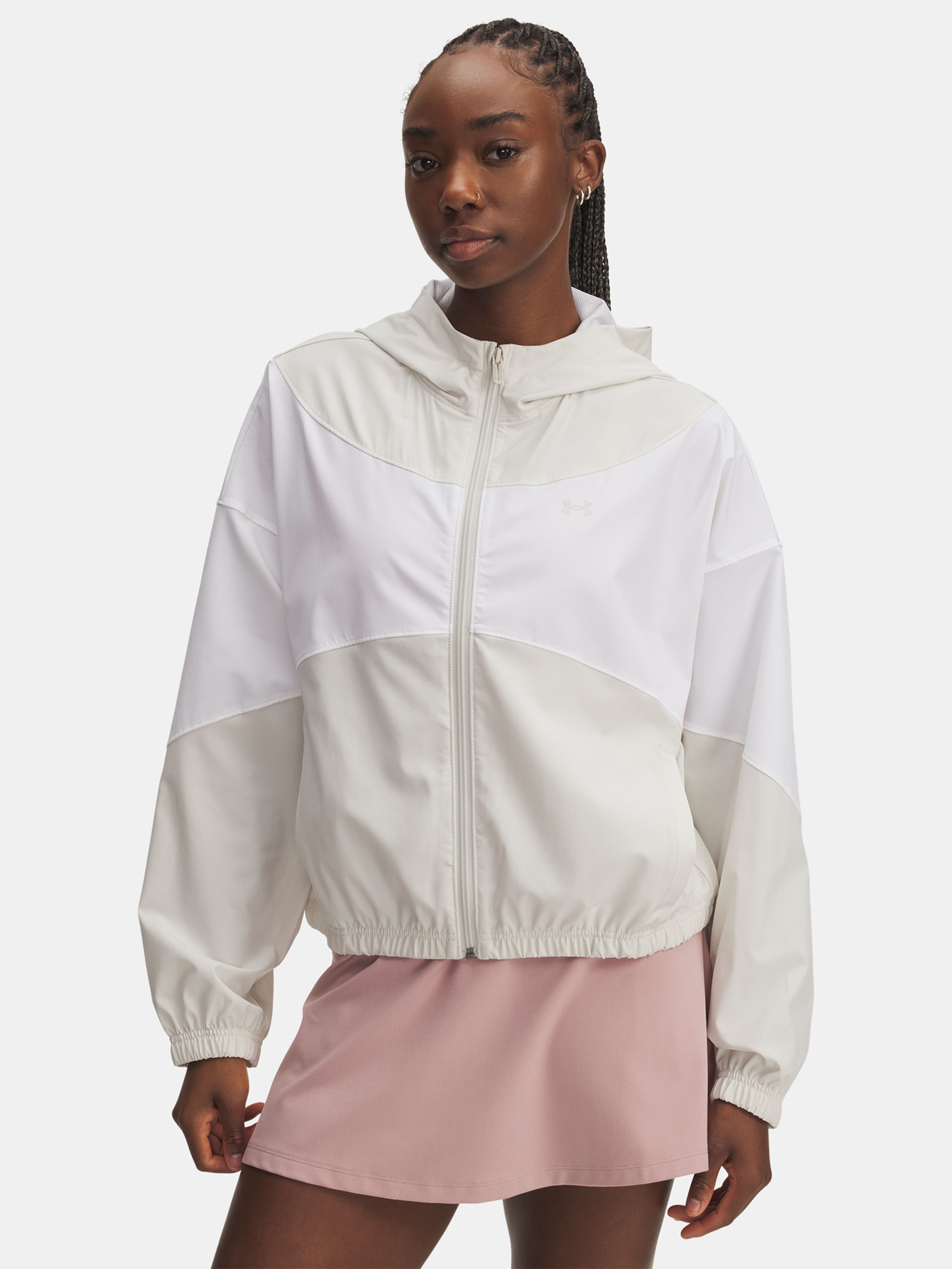Moteriška striukė Under Armour UA Rival Woven Jkt HD-WHT