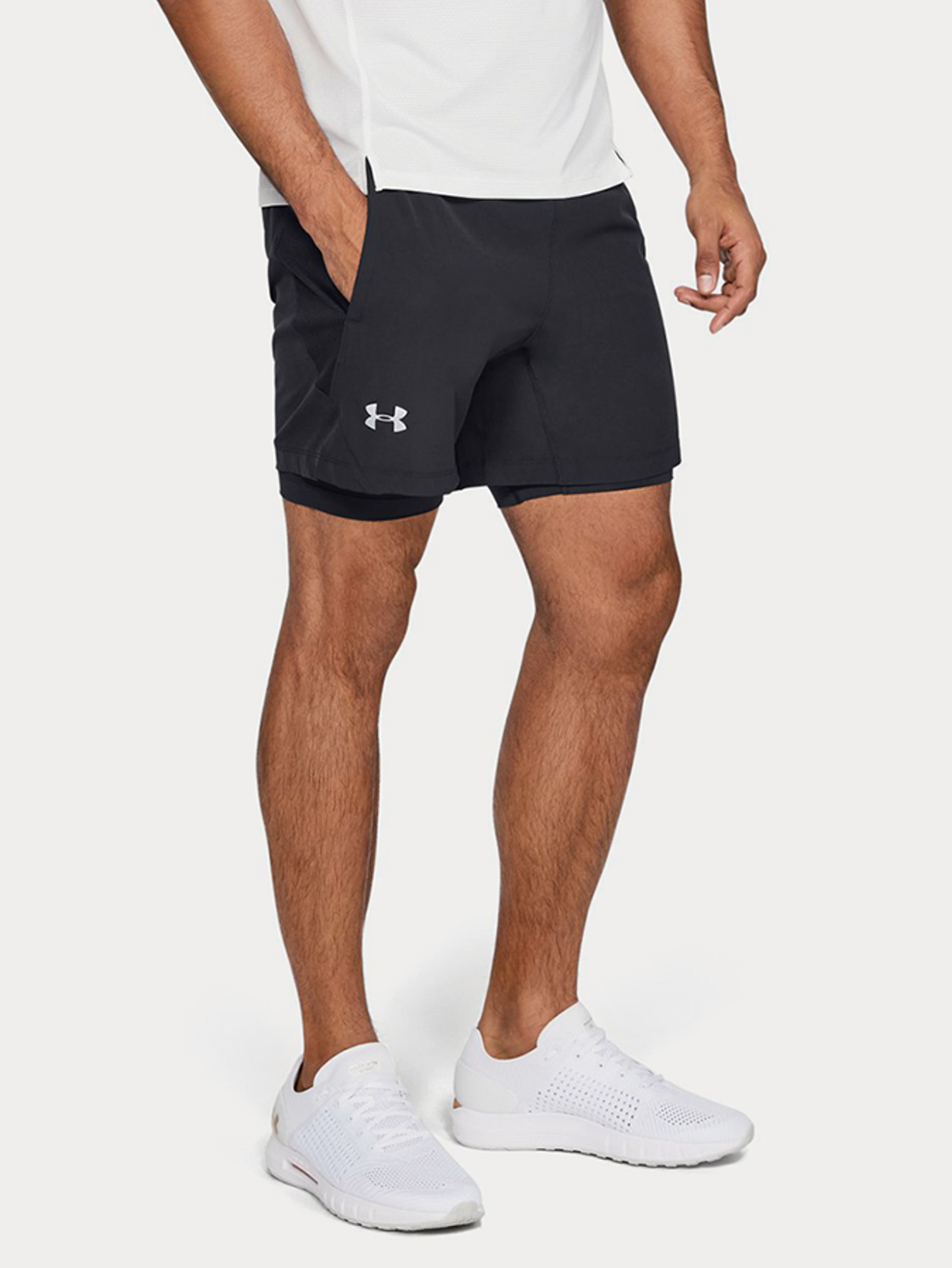 Meeste lühikesed püksid Under Armour Qlifier Speedpocket 2-N-1 Short