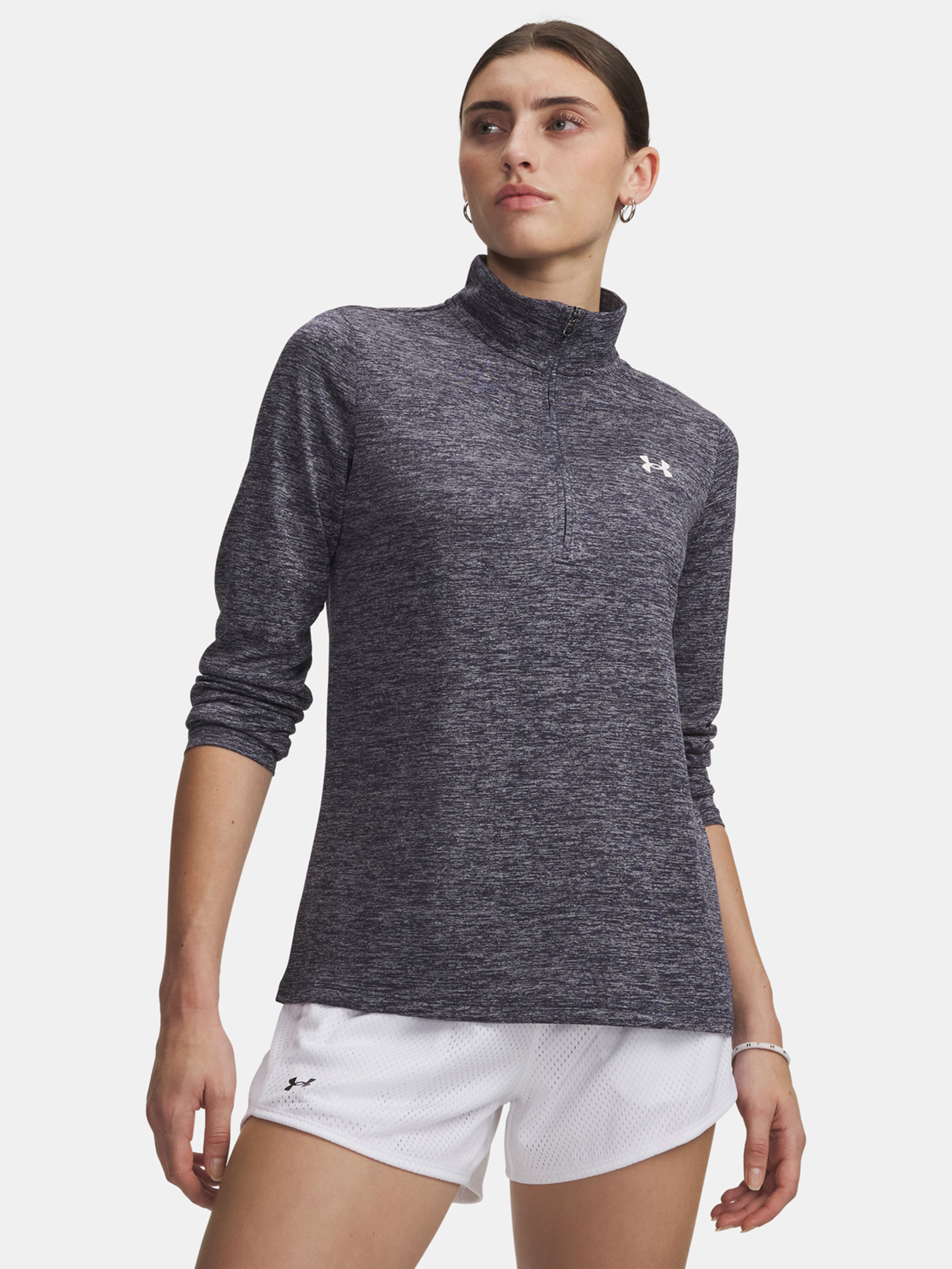 Női póló Under Armour Tech 1/2 Zip- Twist-BLU
