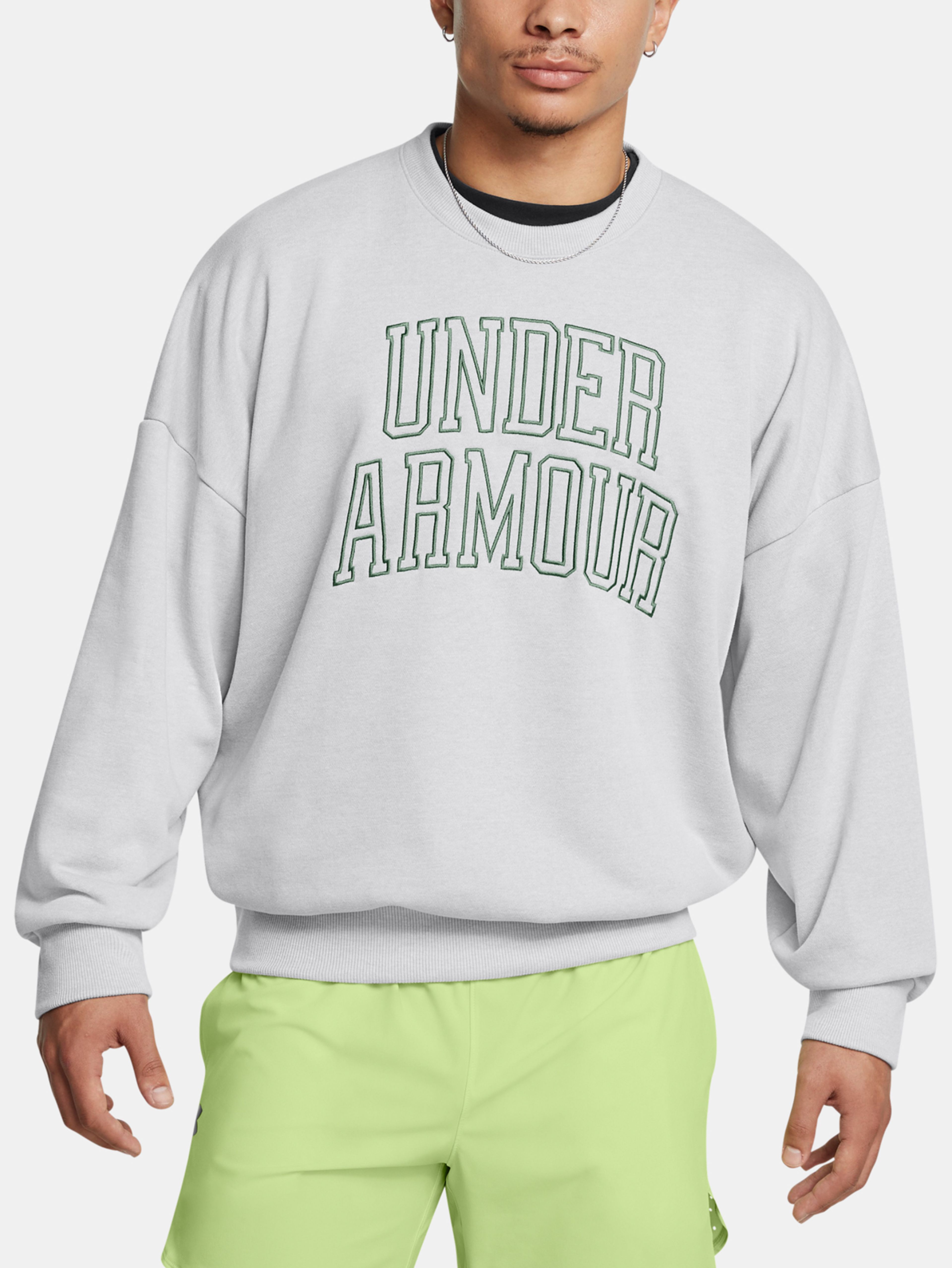 Férfi felső Under Armour UA Icon HWT Terry OS Crew-GRY