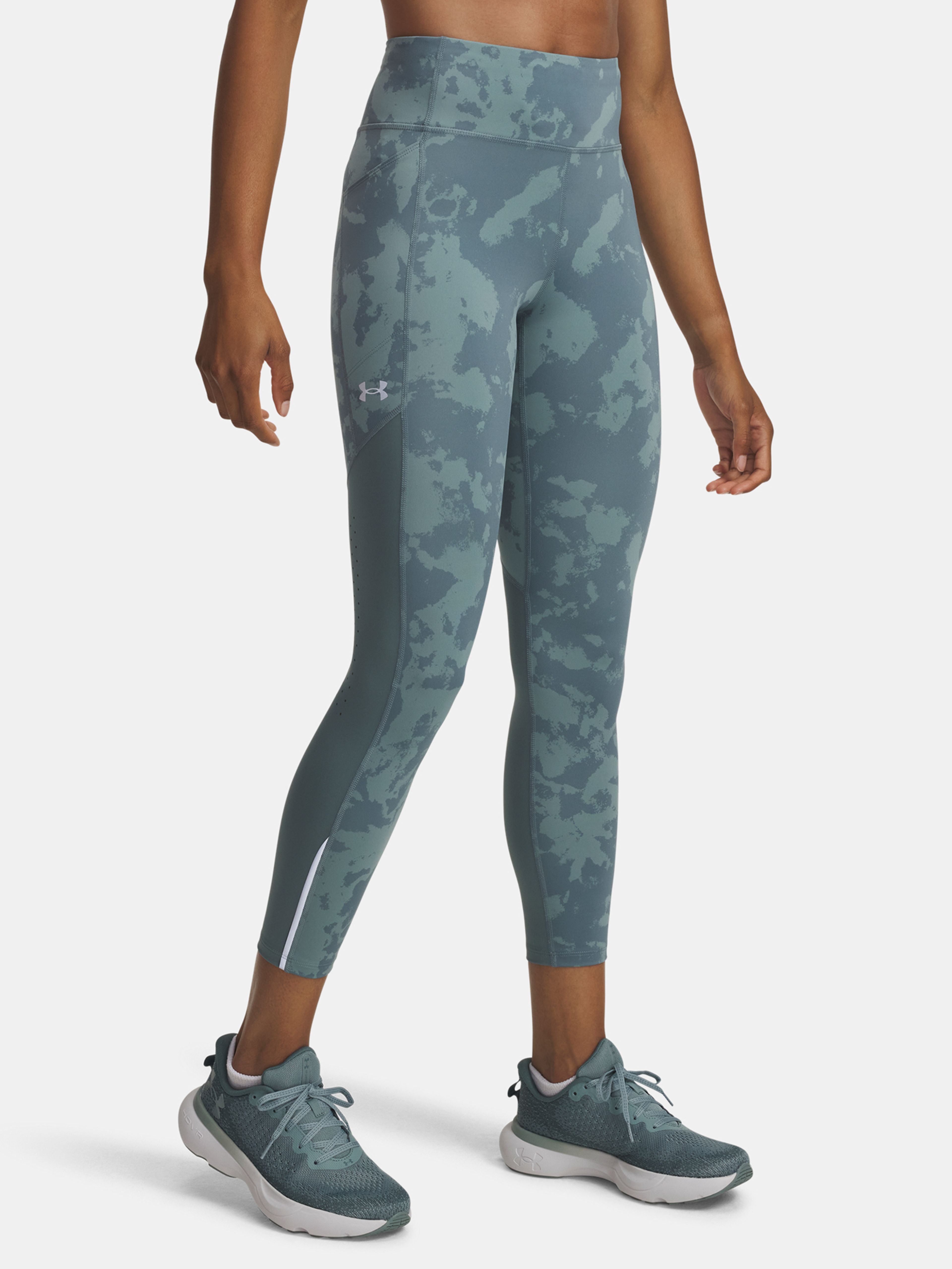 Moteriškos timpės Under Armour UA Launch Ankle Print Tights-BLU