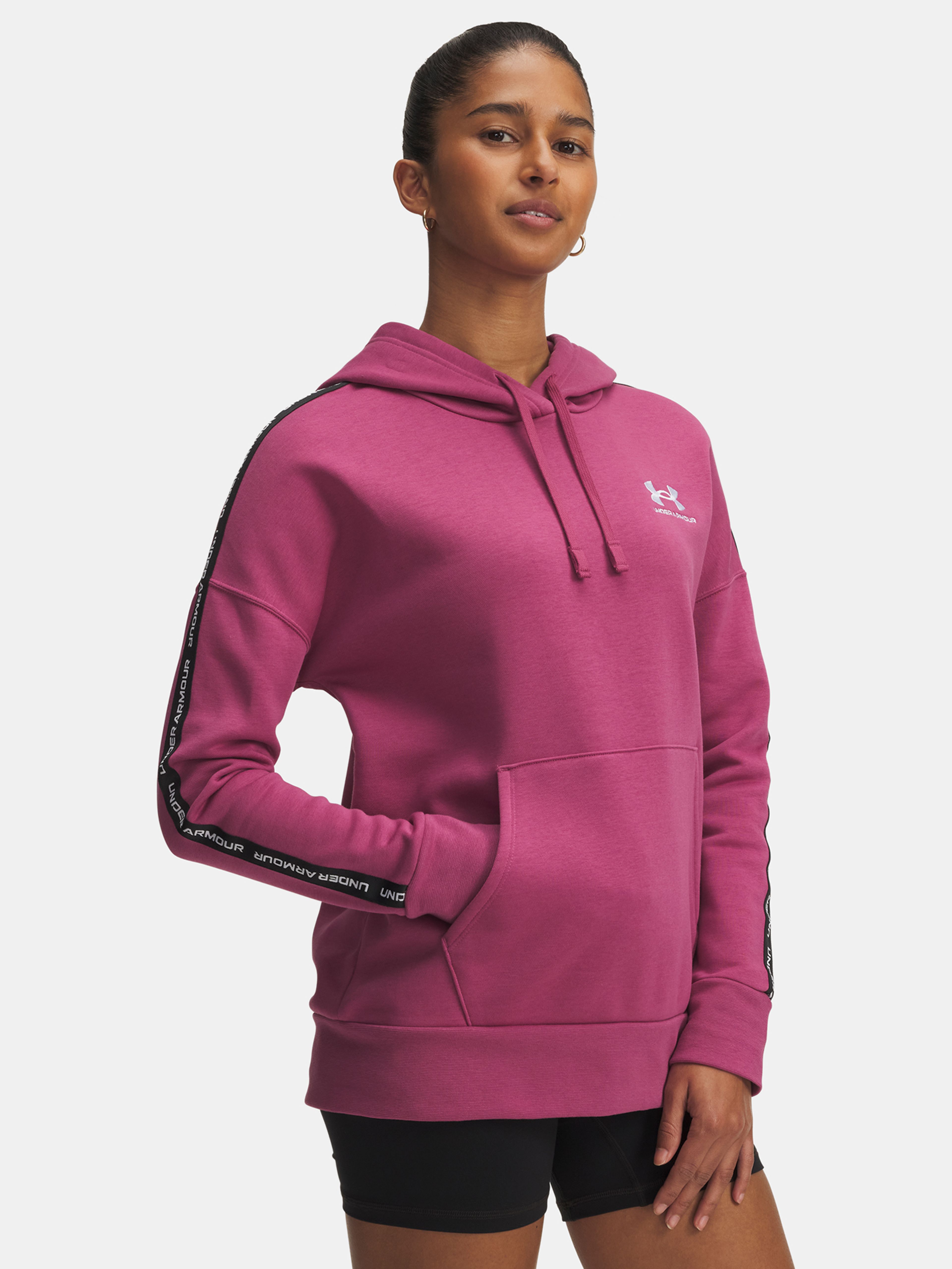 Moteriškas bliuzonas Under Armour Icon Fleece Taped Hdy-RED