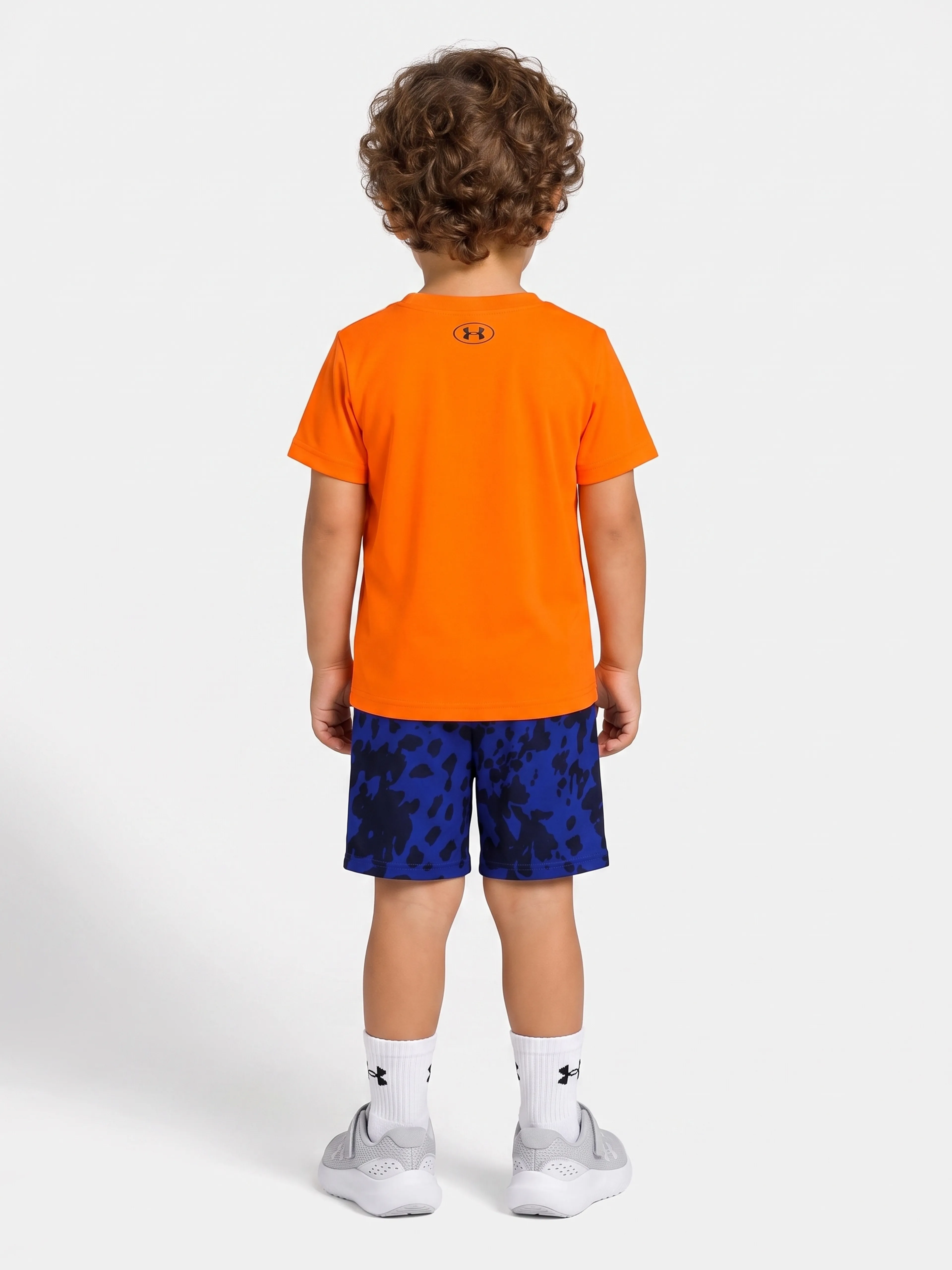 Zēnu komplekts Under Armour UA TECH PRINTED SS SHORT SET-ORG - 002