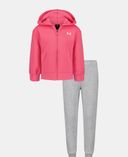 Meiteņu komplekts Under Armour UA CHEST LOGO HOODY SET-Rozā - 002