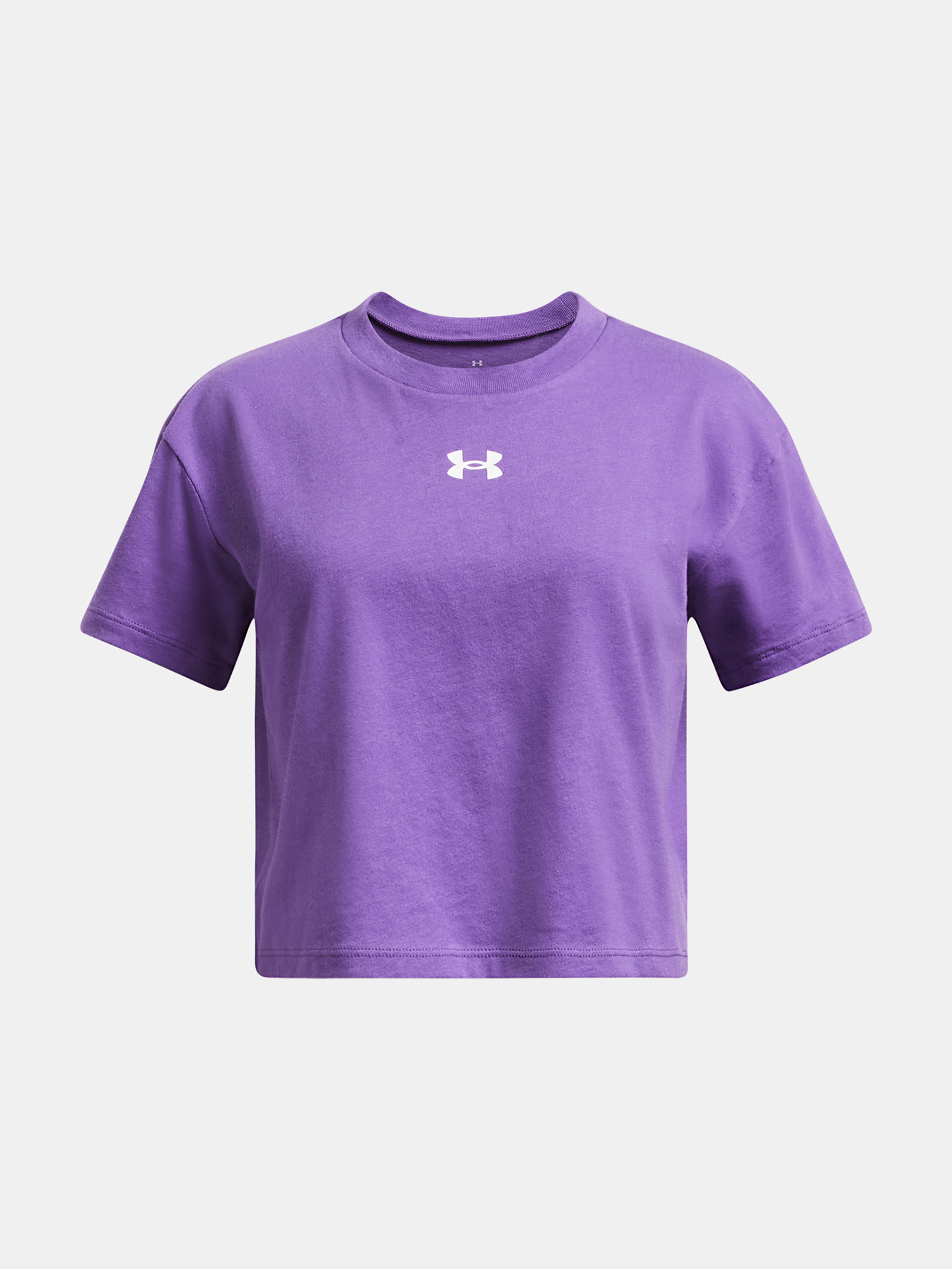 Dívčí tričko Under Armour UA CROP SPORTSTYLE LOGO SS-PPL