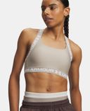 Dámská podprsenka Under Armour HeatGear Mid T-Back-Hnědá - 003