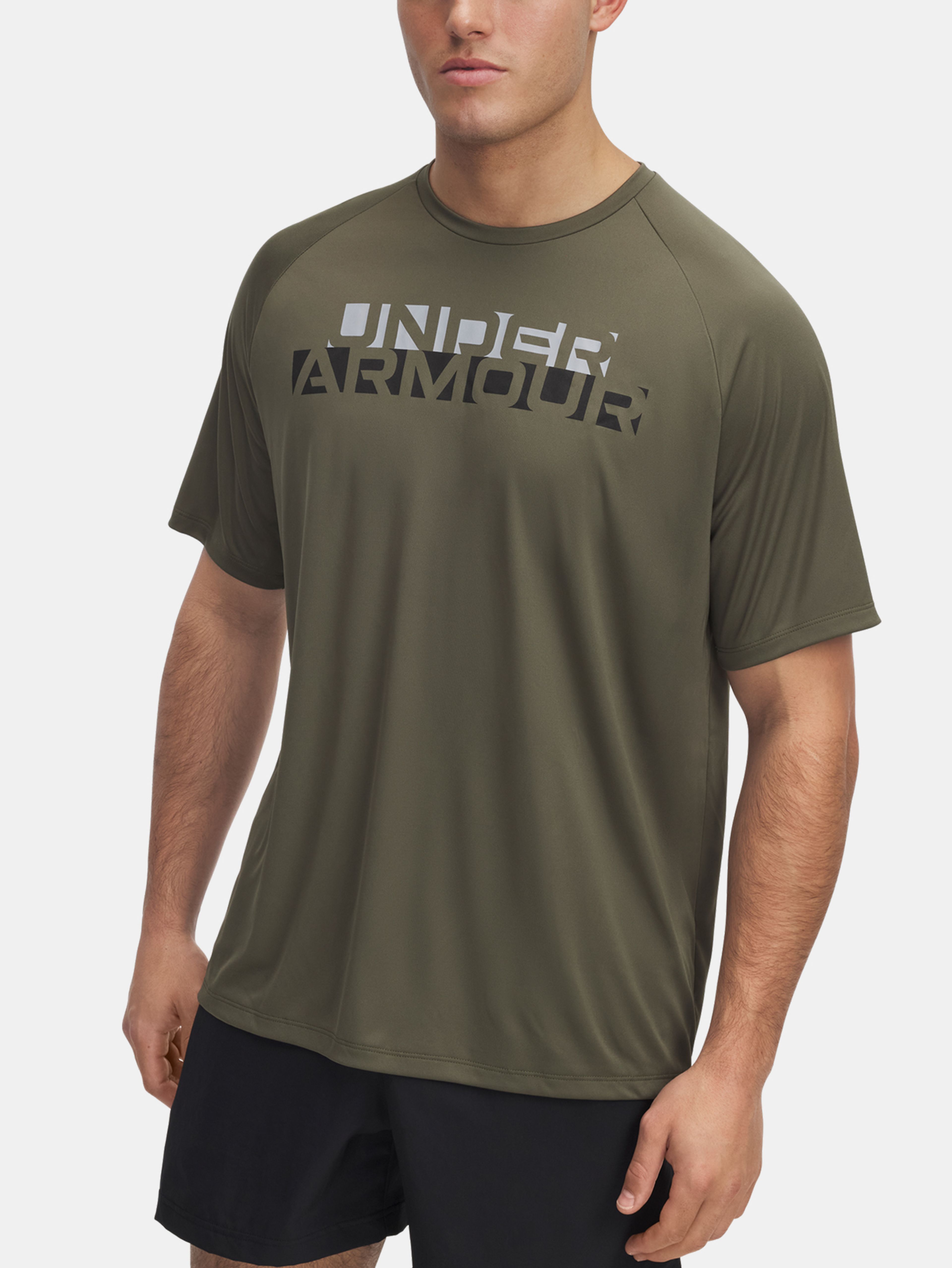 Férfi póló Under Armour UA VELOCITY SS-GRN