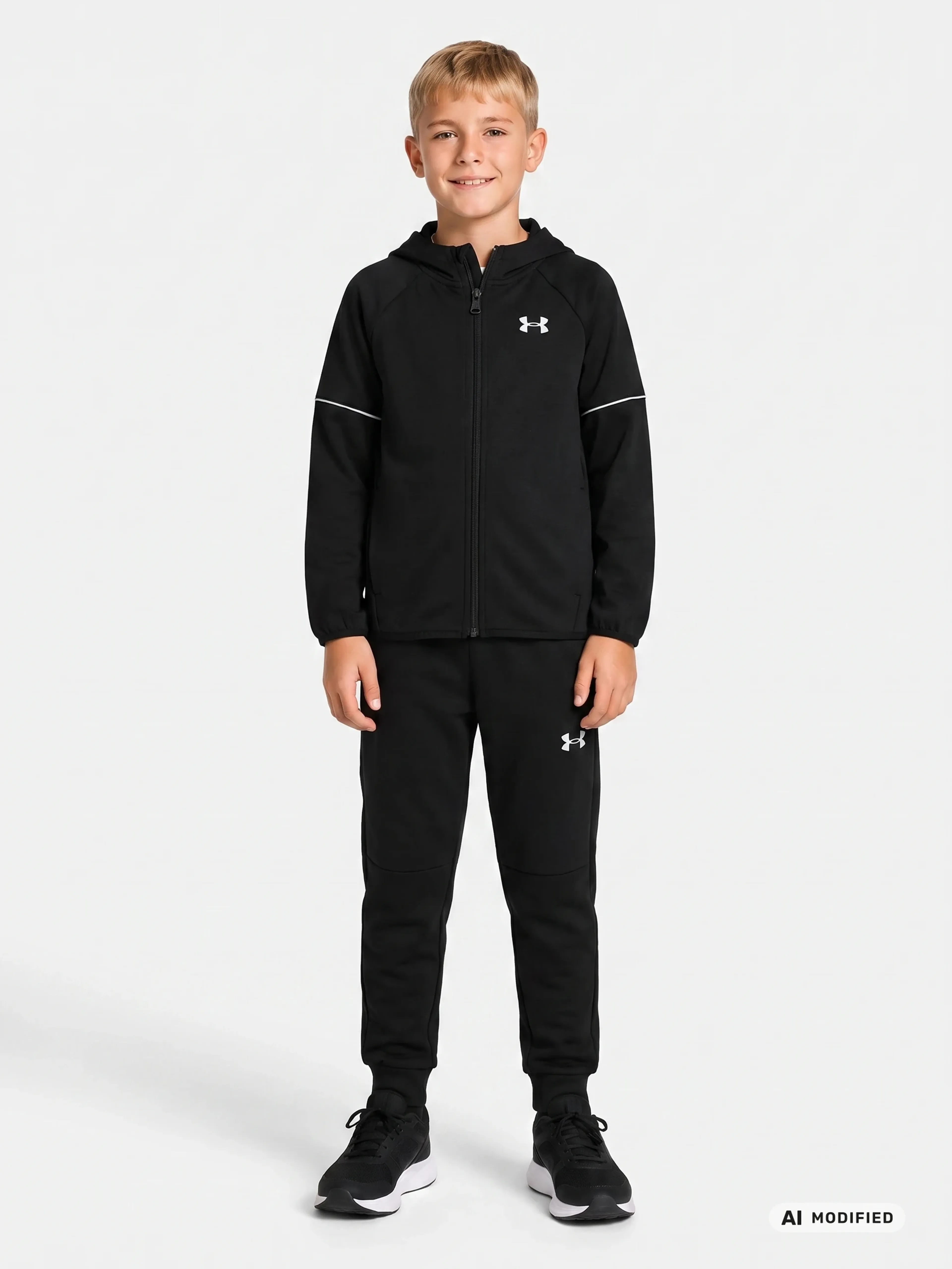 Poiste komplekt Under Armour UA DOUBLE KNIT FZ SET - 001