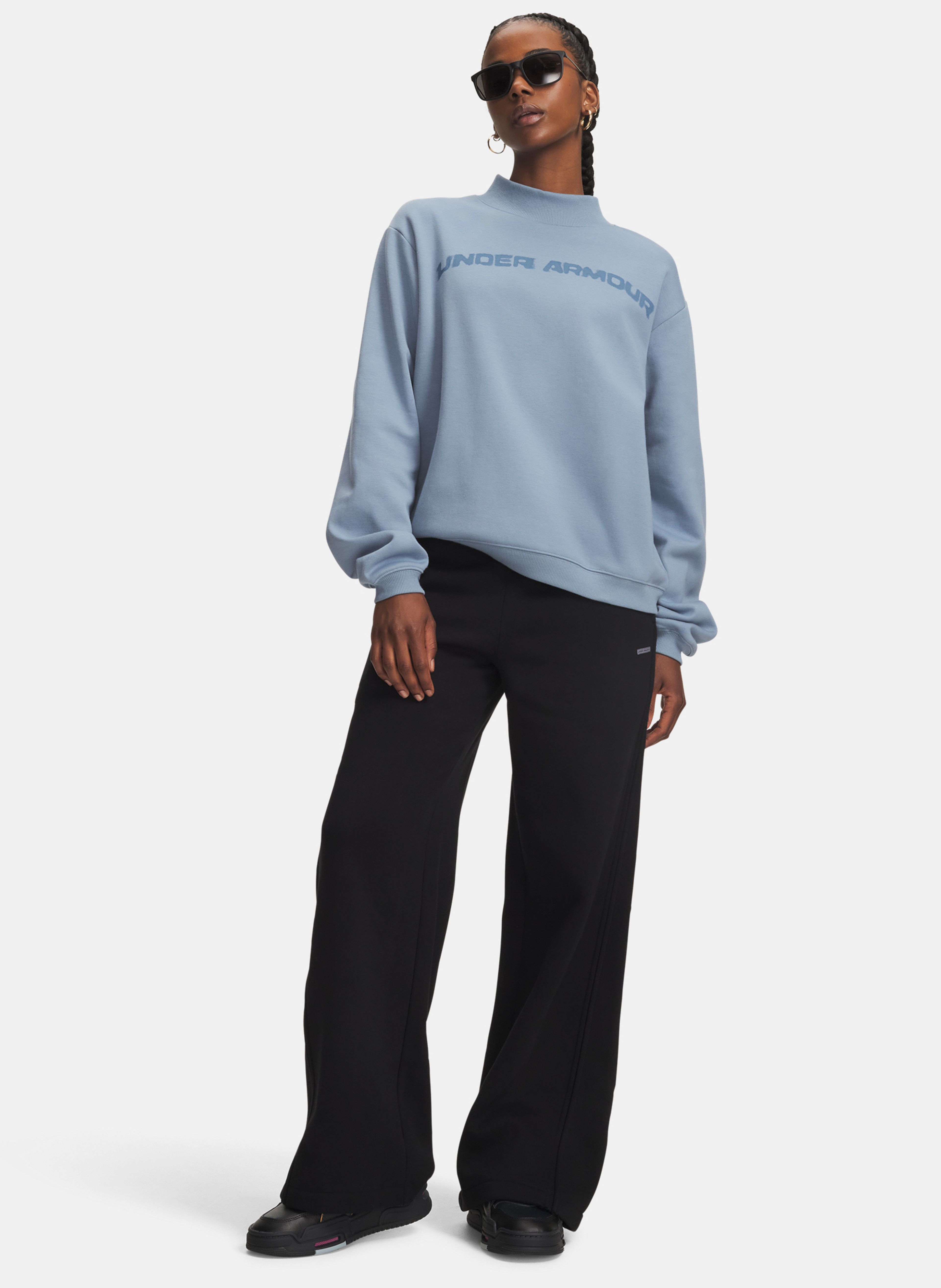 Sieviešu sporta bikses Under Armour Icon Flc Sama Wide Leg - 004