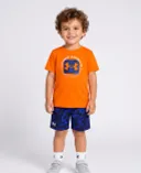 Chlapecký set Under Armour UA TECH PRINTED SS SHORT SET-ORG-Oranžová - 001