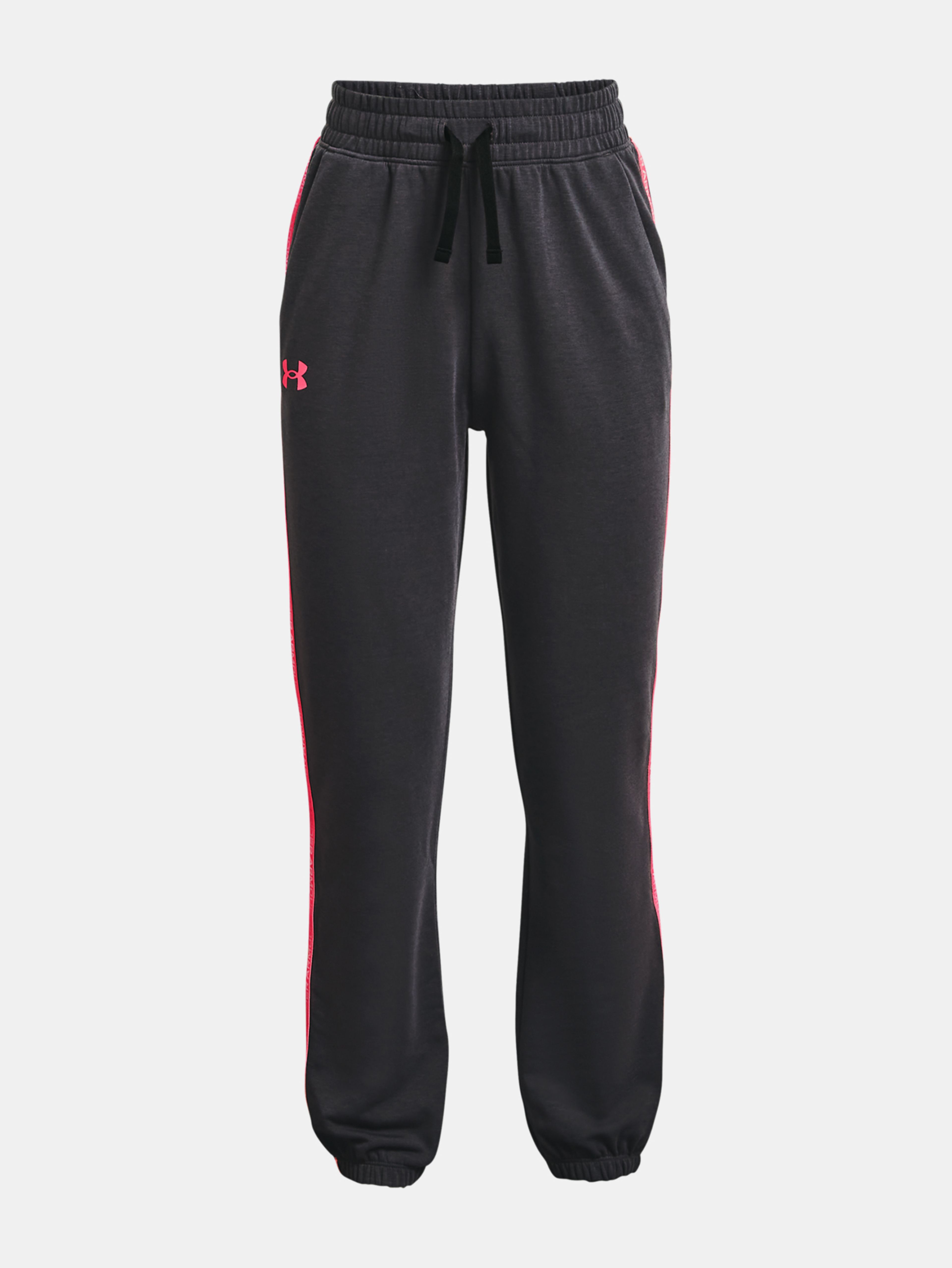 Dekliške spodnji del trenirke Under Armour Rival Terry Taped Pant-BLK