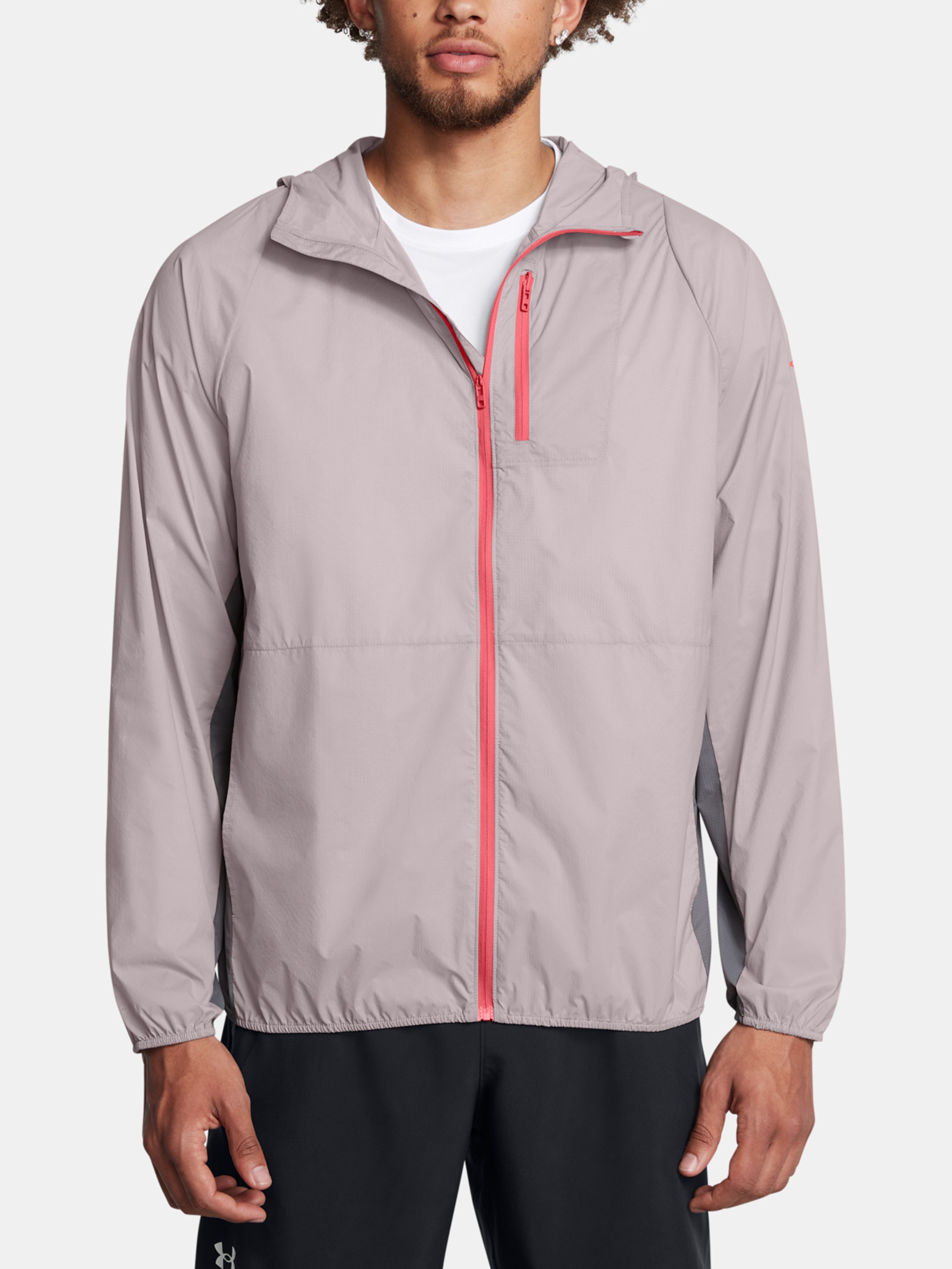 Pánska bunda Under Armour LAUNCH LIGHTWEIGHT JKT-GRY