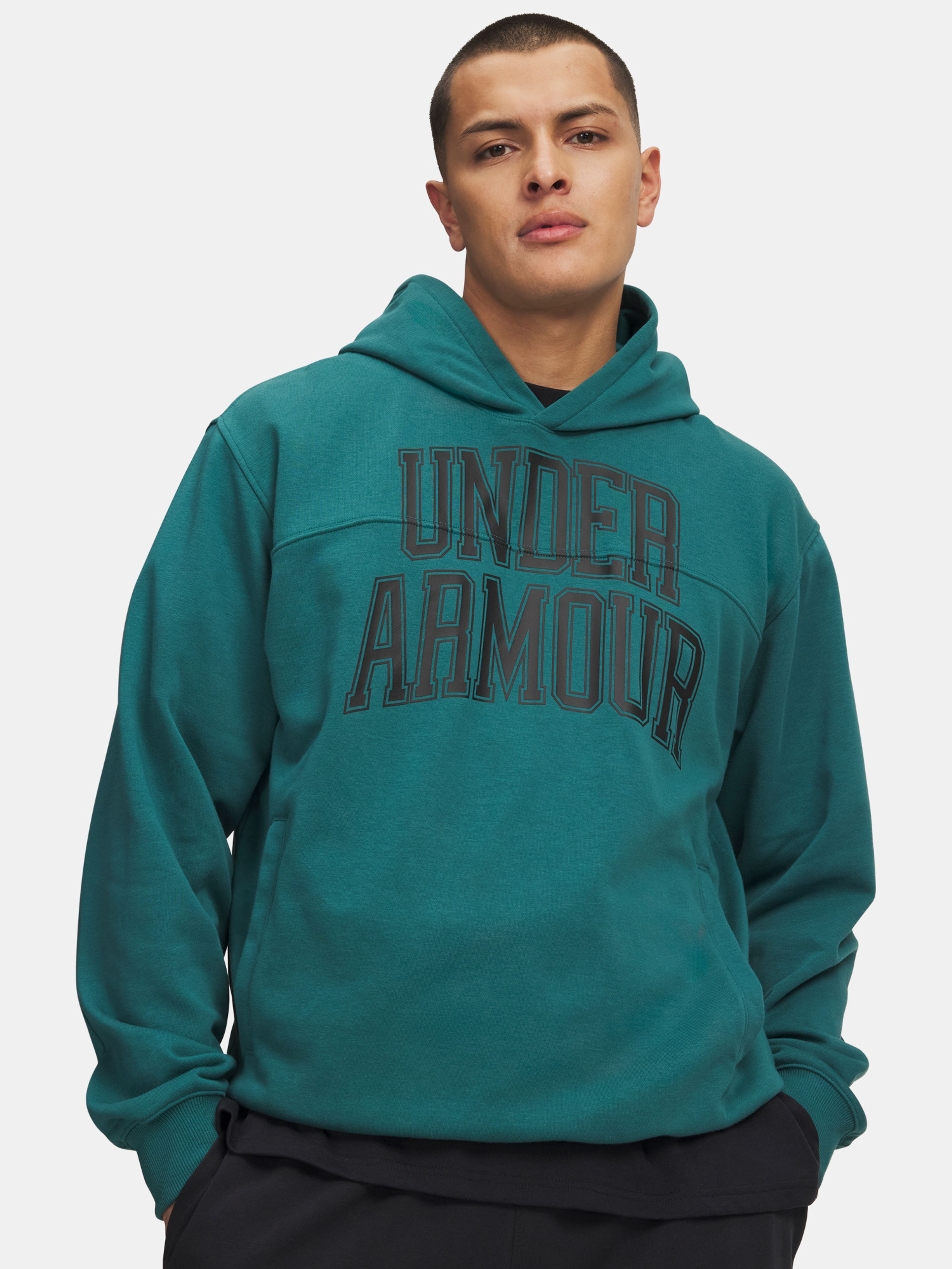 Moški pulover  Under Armour UA Rival LW Graphic Hoodie-GRN