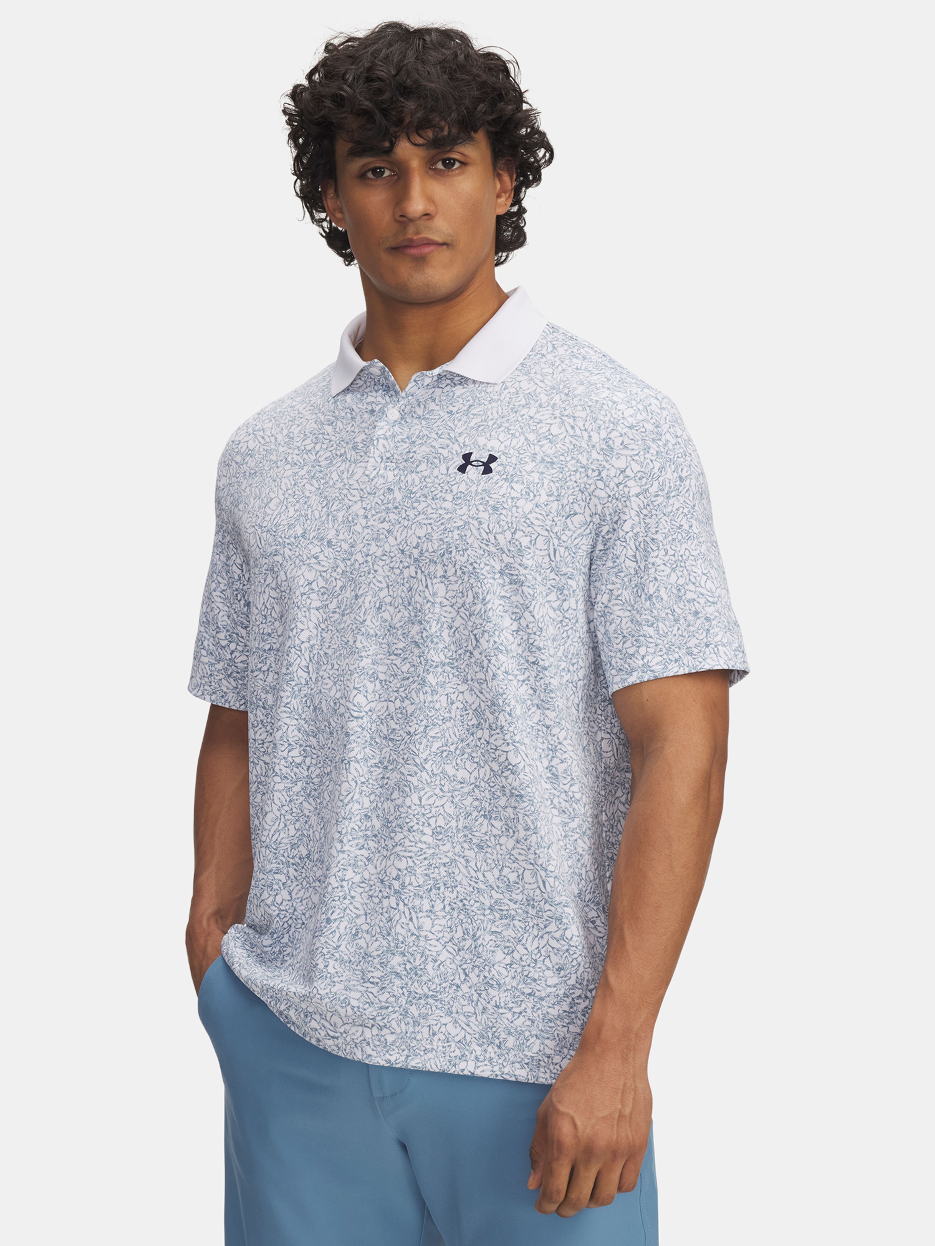 Pánske tričko Under Armour UA Matchplay Printed Polo-WHT