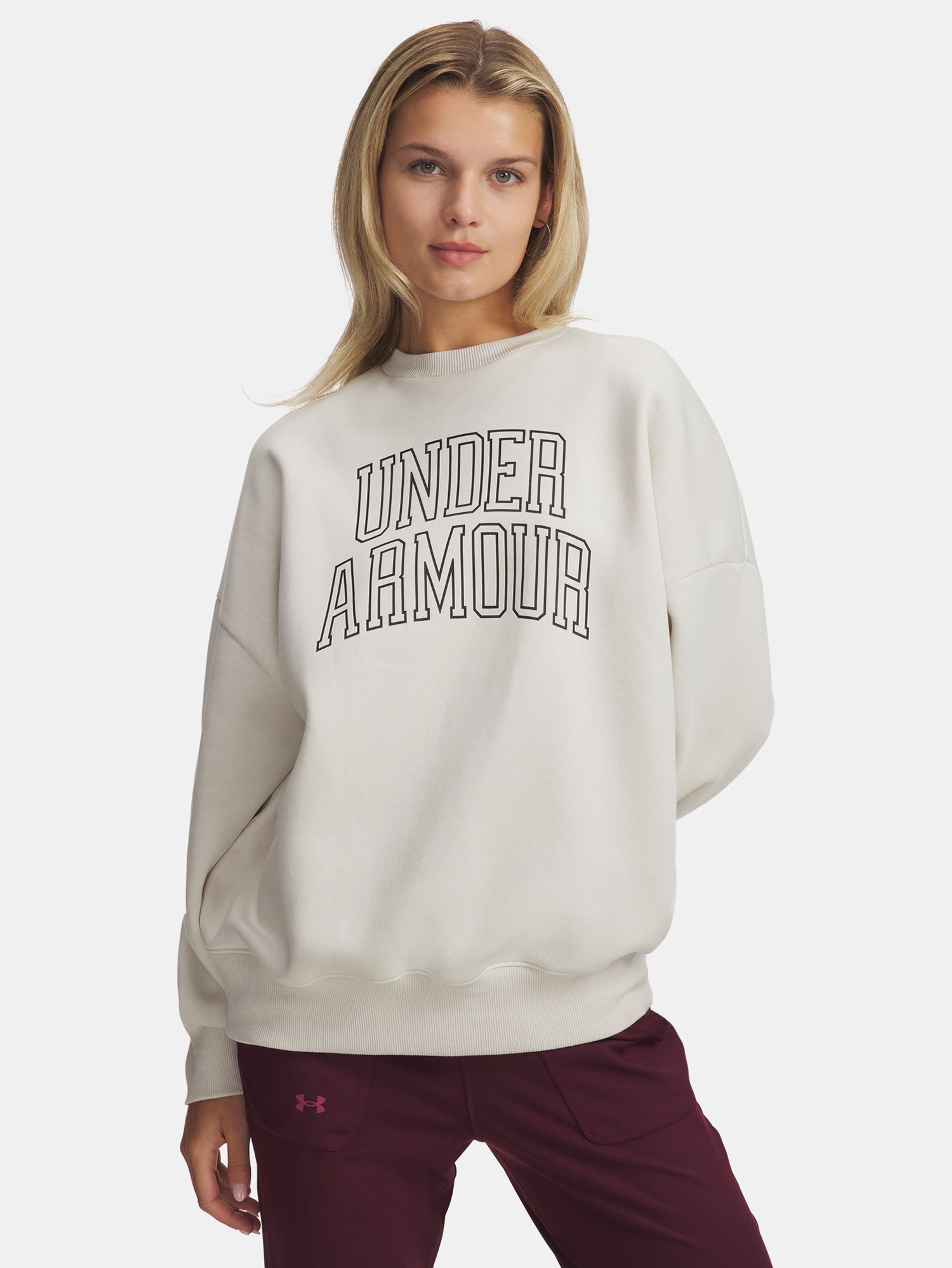 Moteriškas bliuzonas Under Armour Rival Flc OS Varsity Crew-WHT