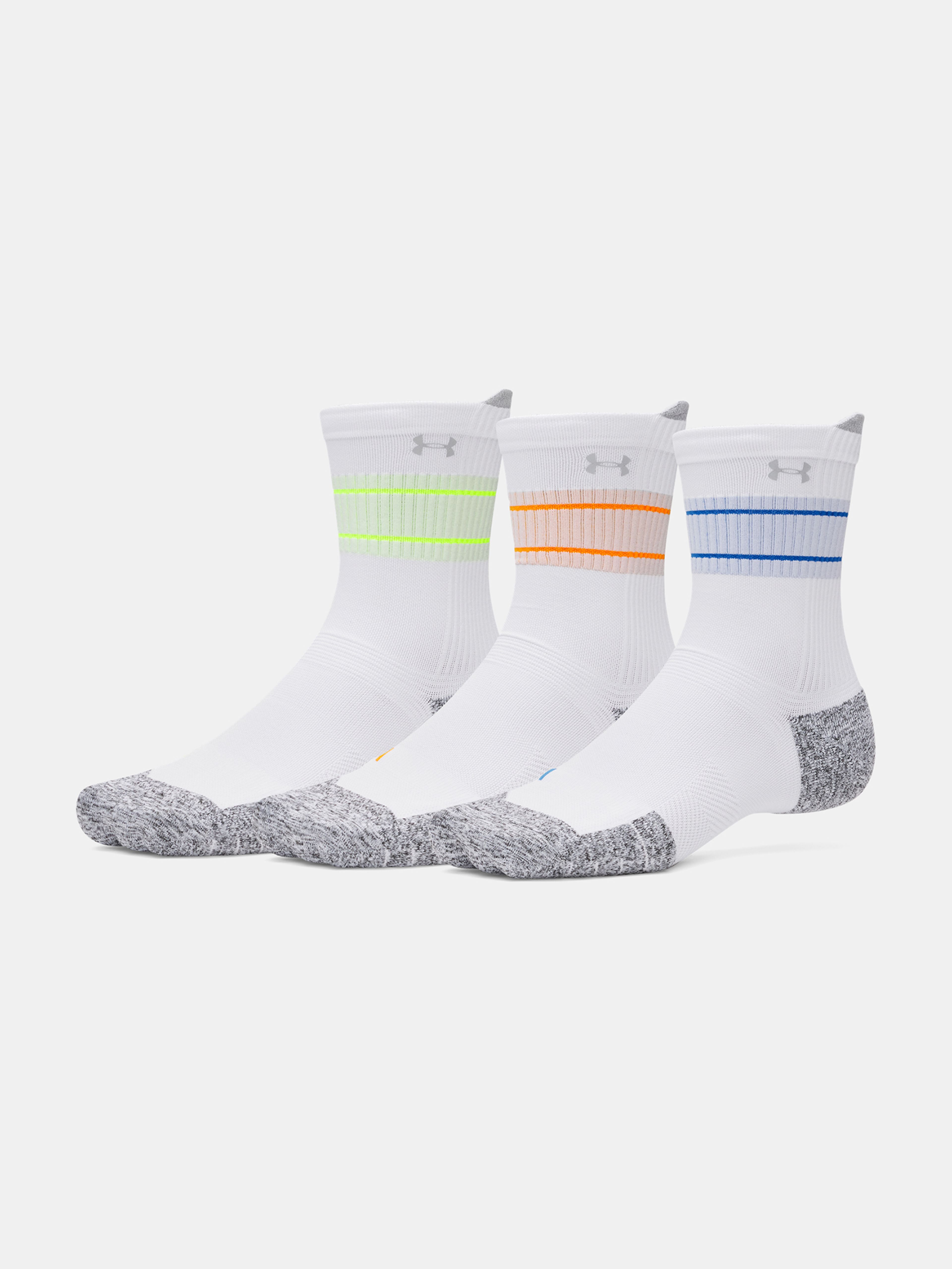 Unisex zokni Under Armour UA Velociti Run Cush 3p Crew-WHT