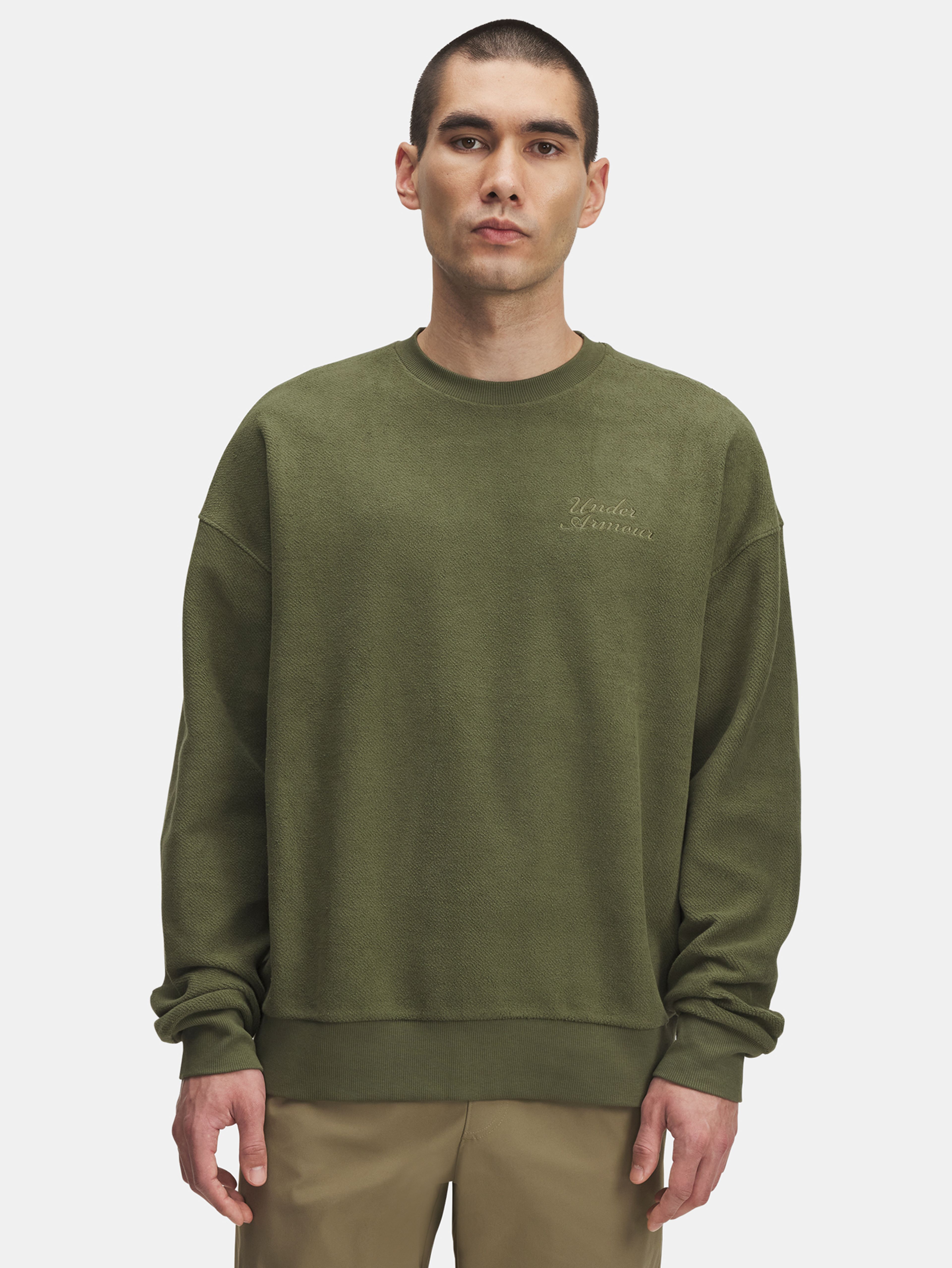 Moški pulover  Under Armour UA Icon Rev Terry Crew-GRN
