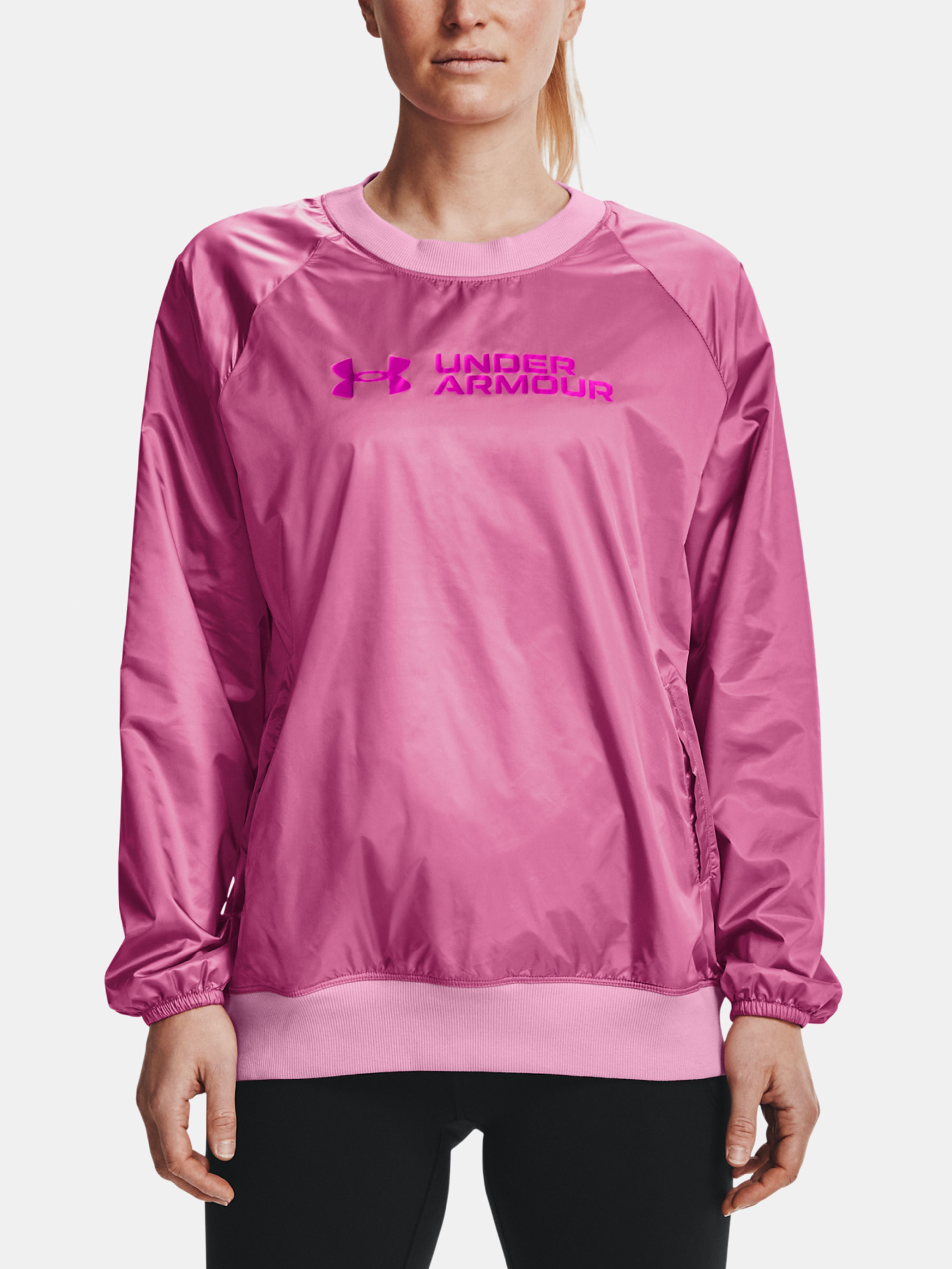 Női felső Under Armour Recover Storm Woven Shine Crew