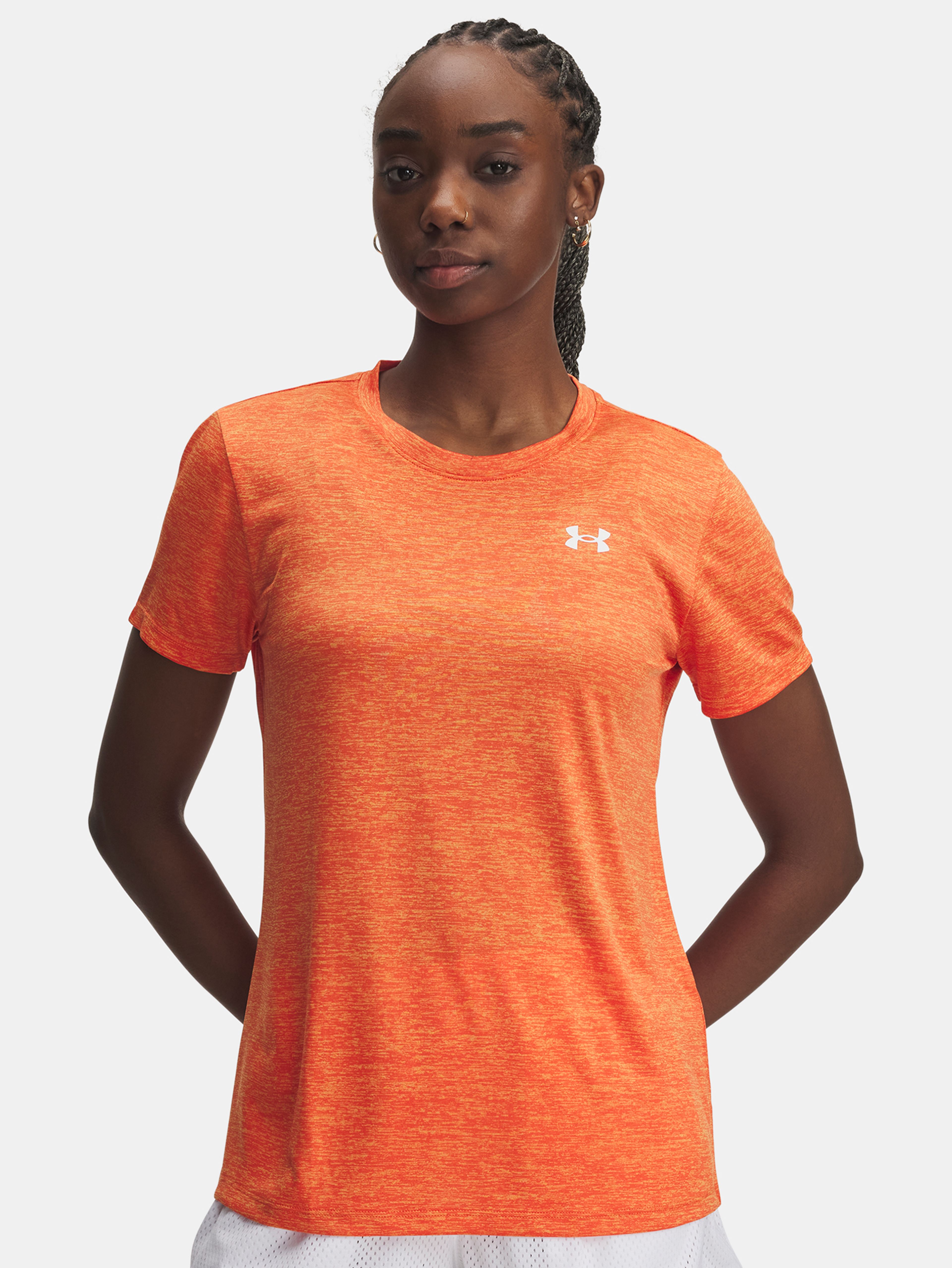 Moteriški marškinėliai Under Armour Tech SSC- Twist-ORG