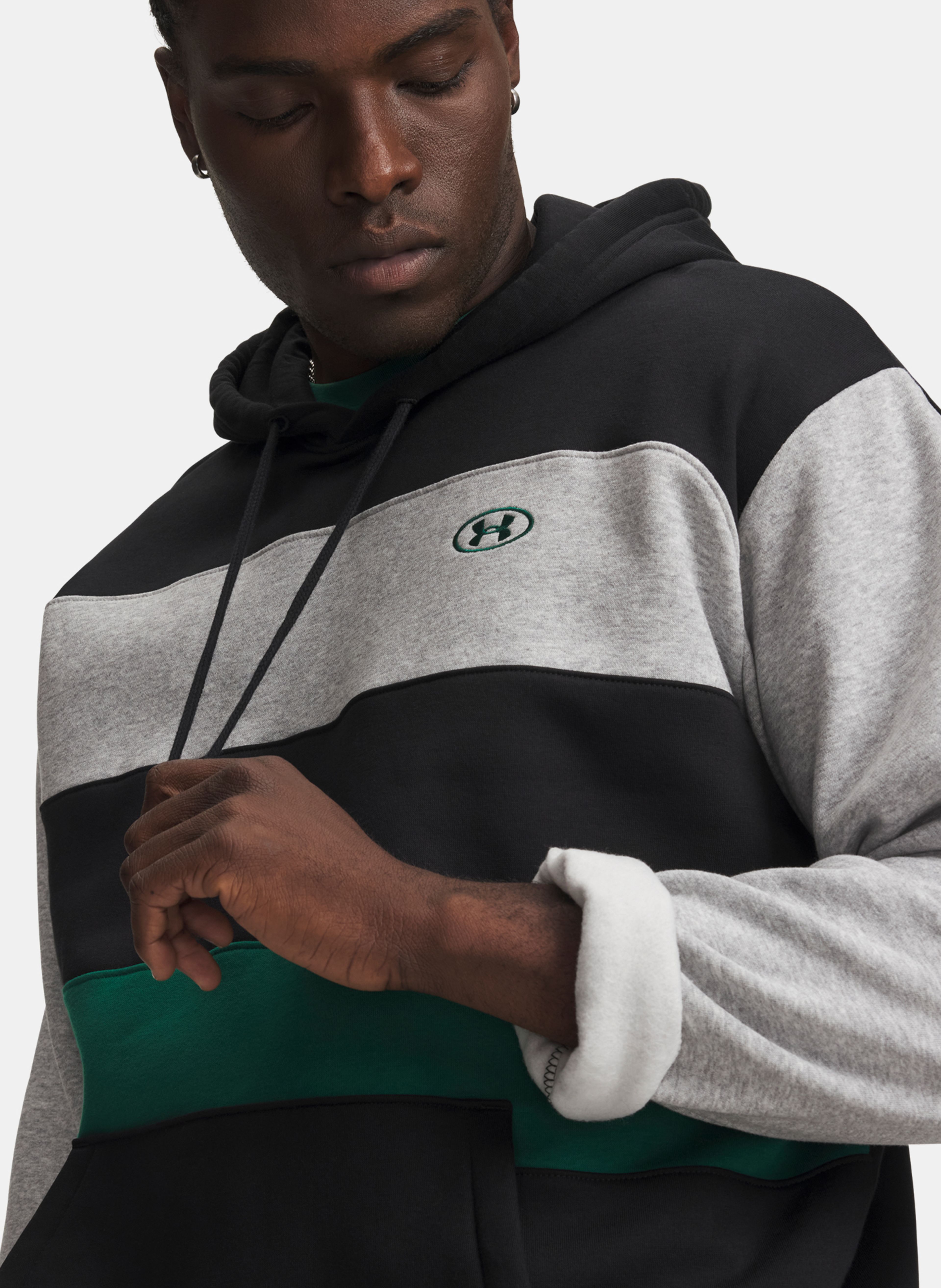Férfi felső Under Armour Rival Fleece Striped Hoodie - 003