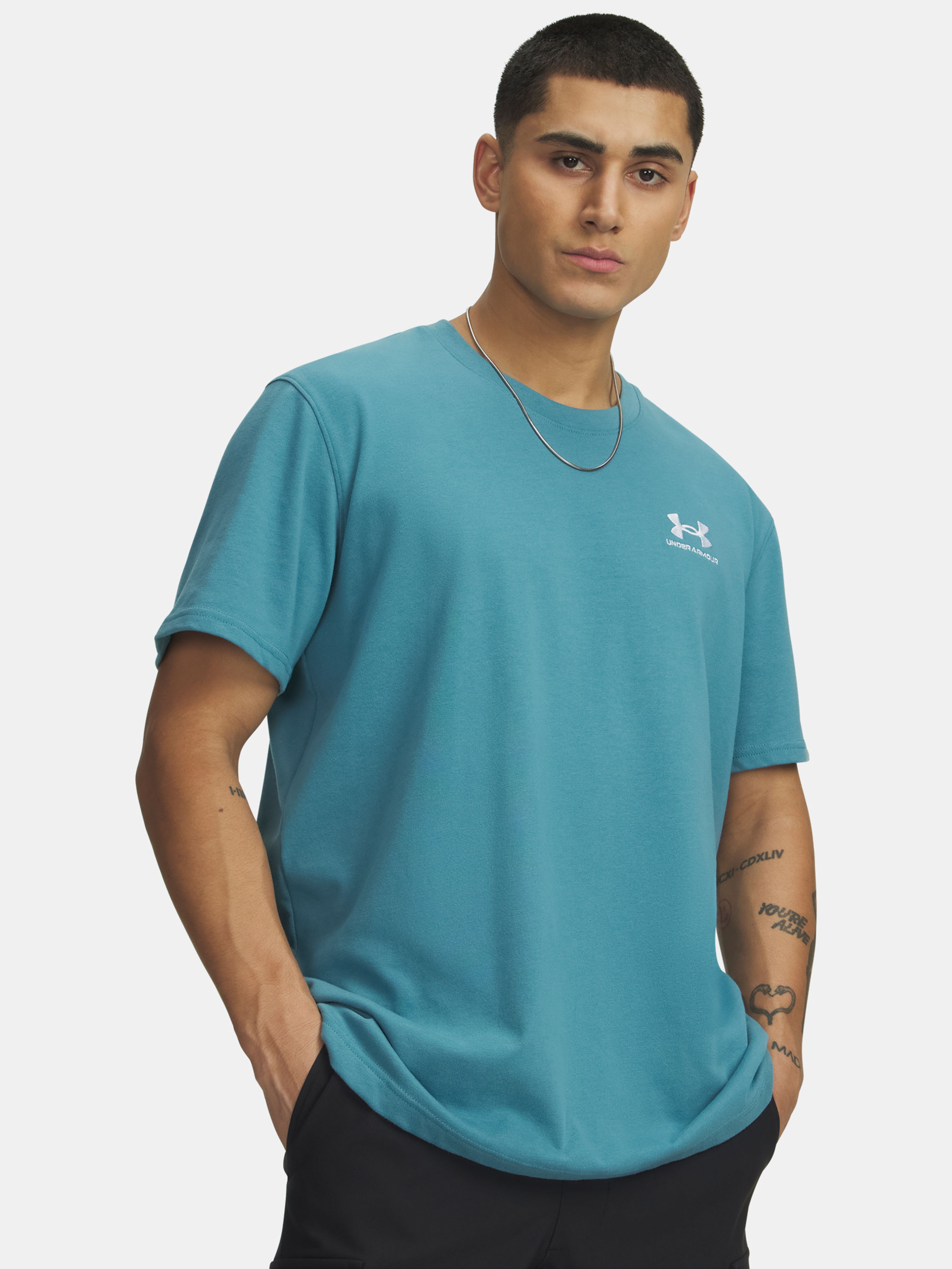 Vyriški marškinėliai Under Armour UA M LOGO EMB HEAVYWEIGHT SS