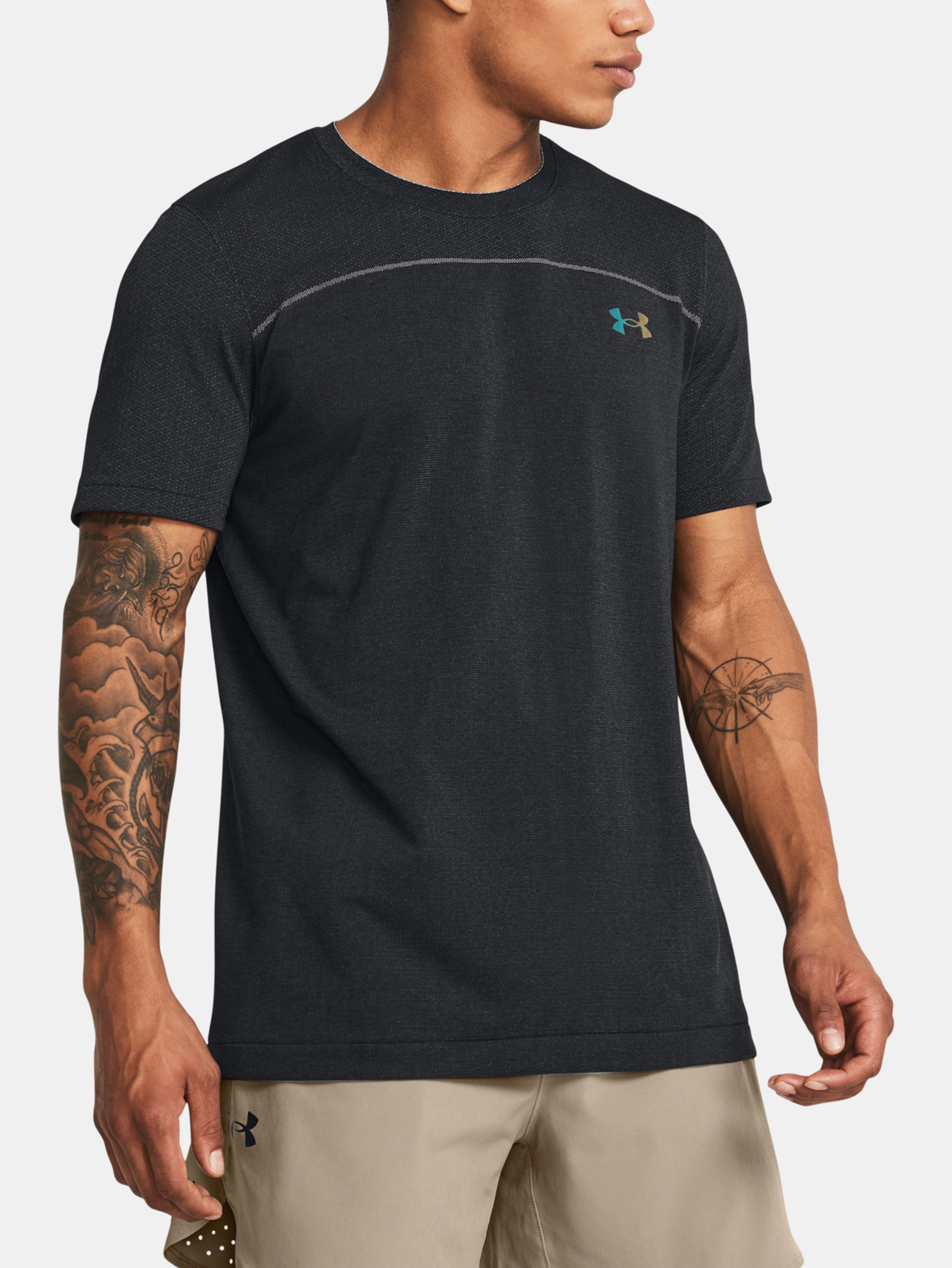 Férfi póló Under Armour UA Rush Seamless Wordmark SS