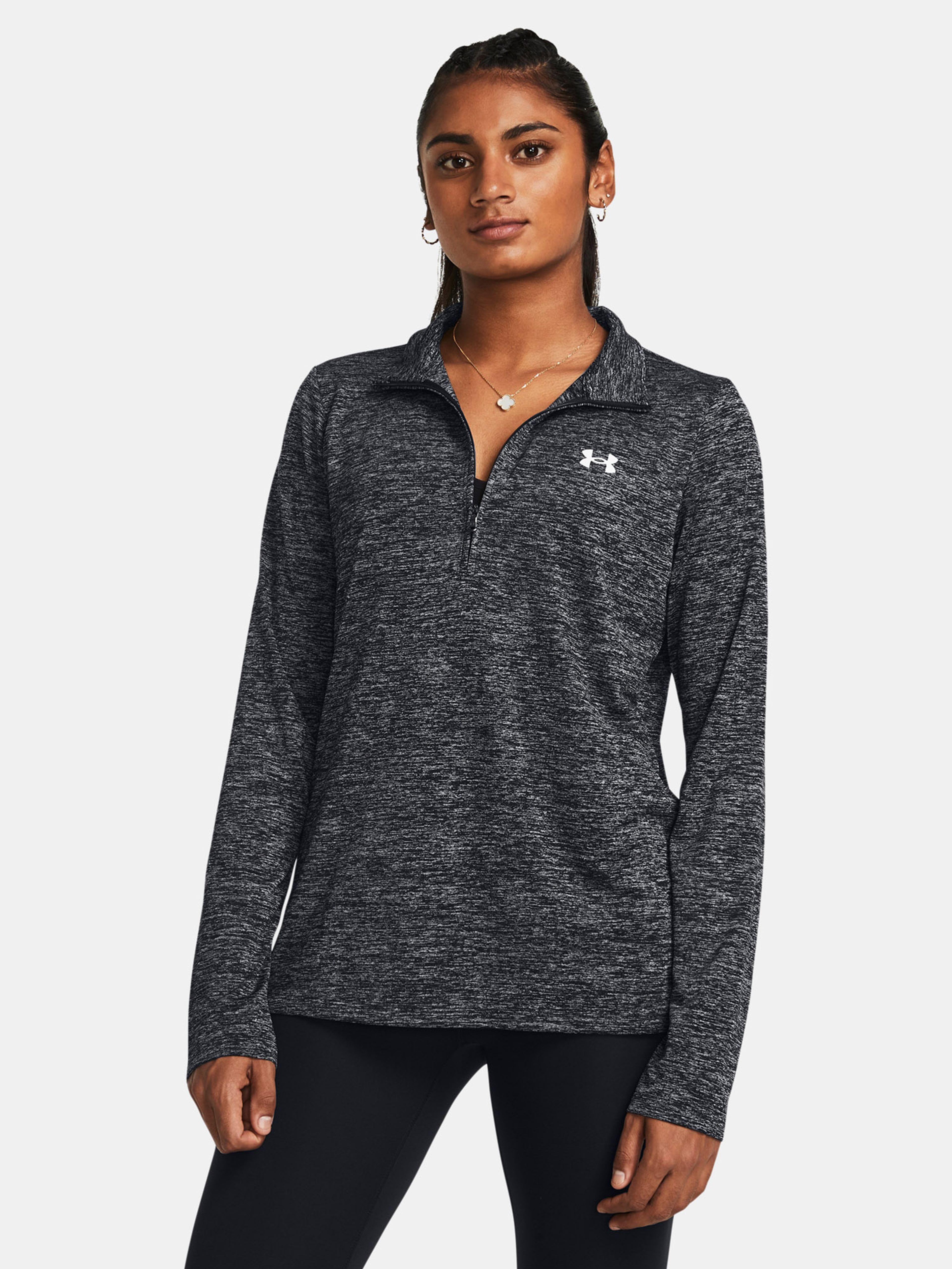 Ženski pulover Under Armour Tech 1/2 Zip- Twist-BLK