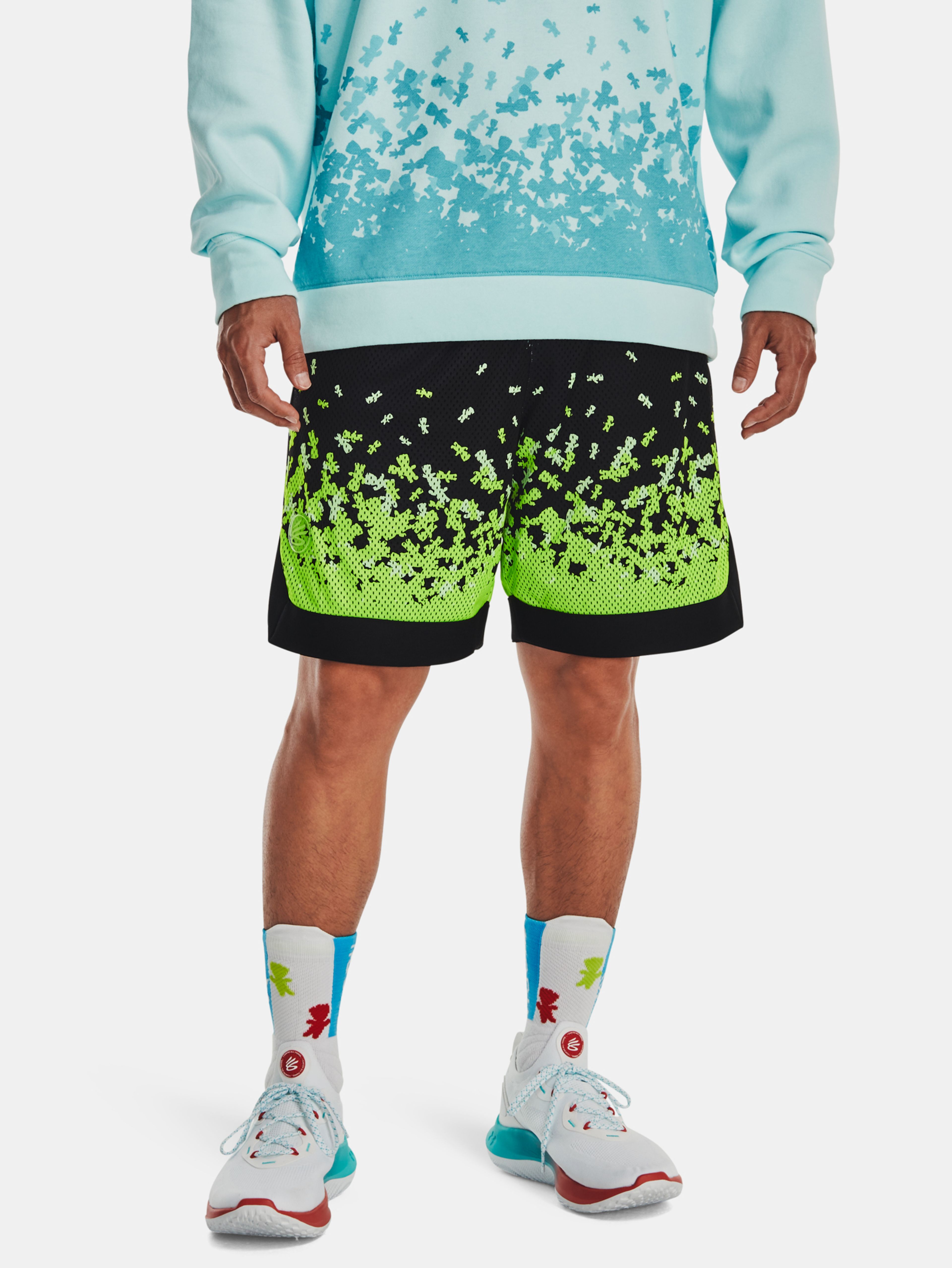 Férfi rövidnadrágok Under Armour Curry Collab Mesh Short