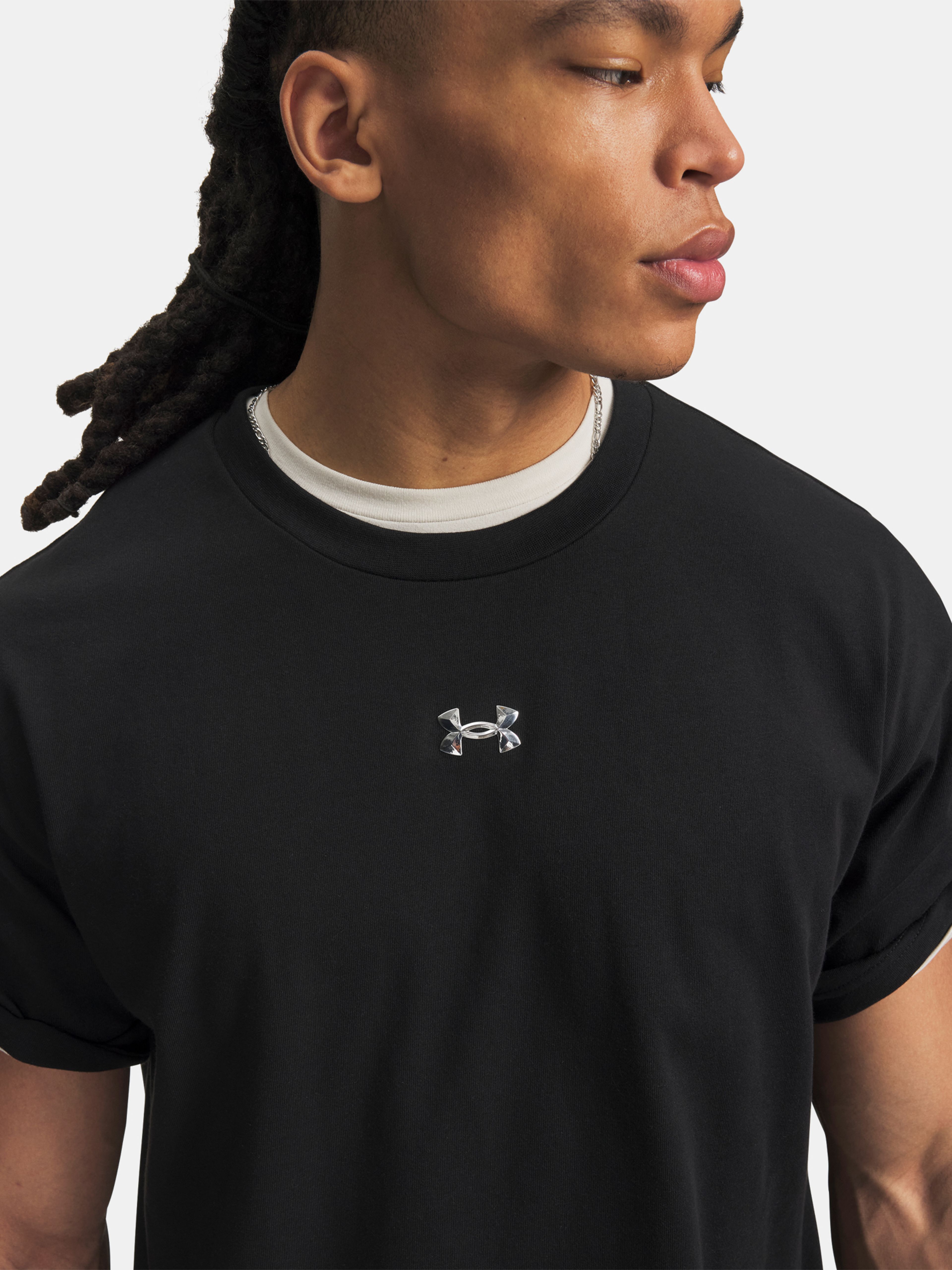 Moška majica Under Armour UA M HWT METAL LOGO SS - 003