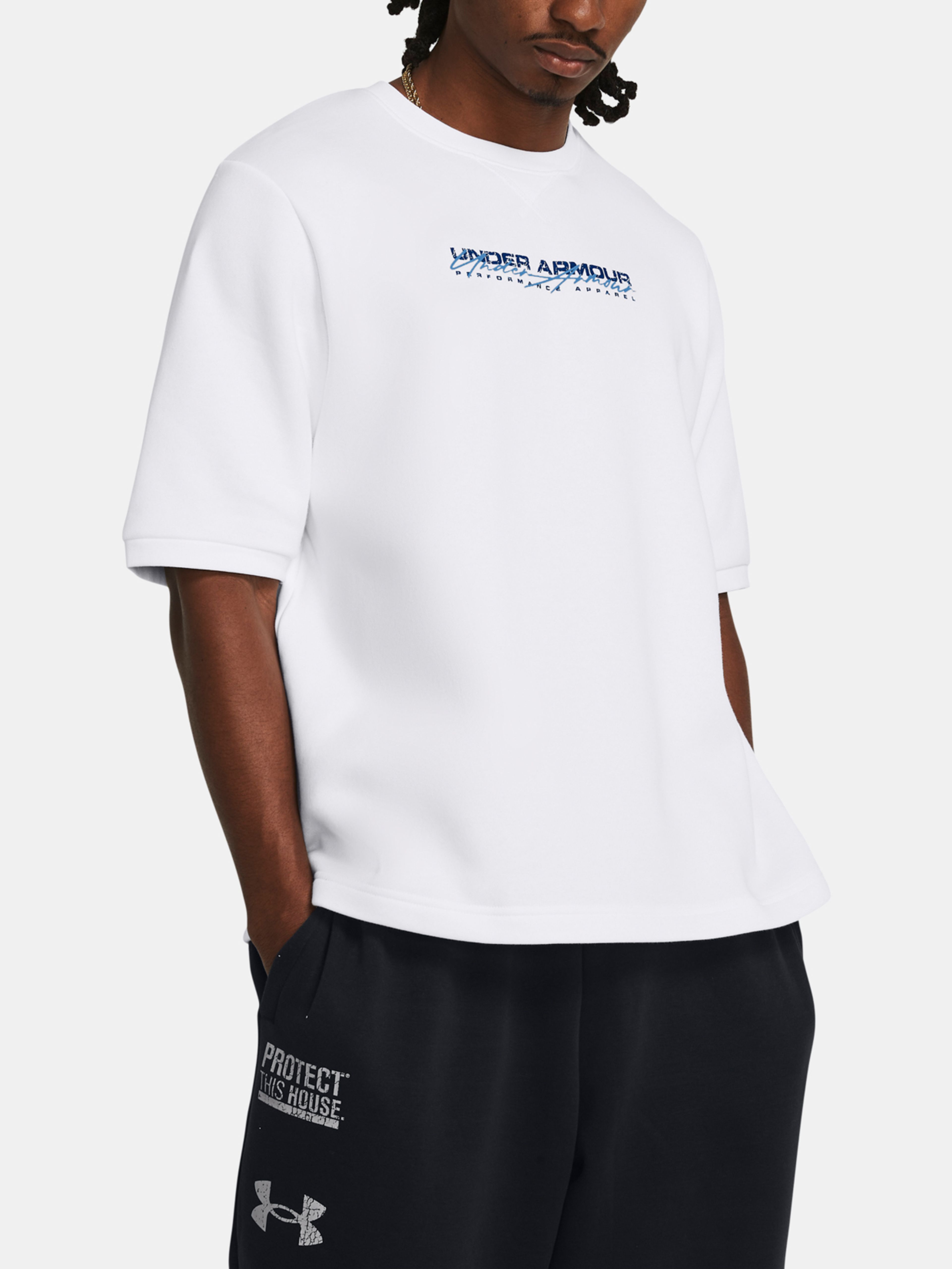 Férfi póló Under Armour UA Essential Flc OS SS Crew