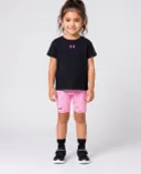 Lány szett Under Armour UA TWIST BIKE SHORT SET-BLK-Fekete - 001