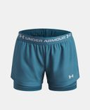Lány rövidnadrágok Under Armour UA Tech Play Up 2n1 Short-Kék - 004