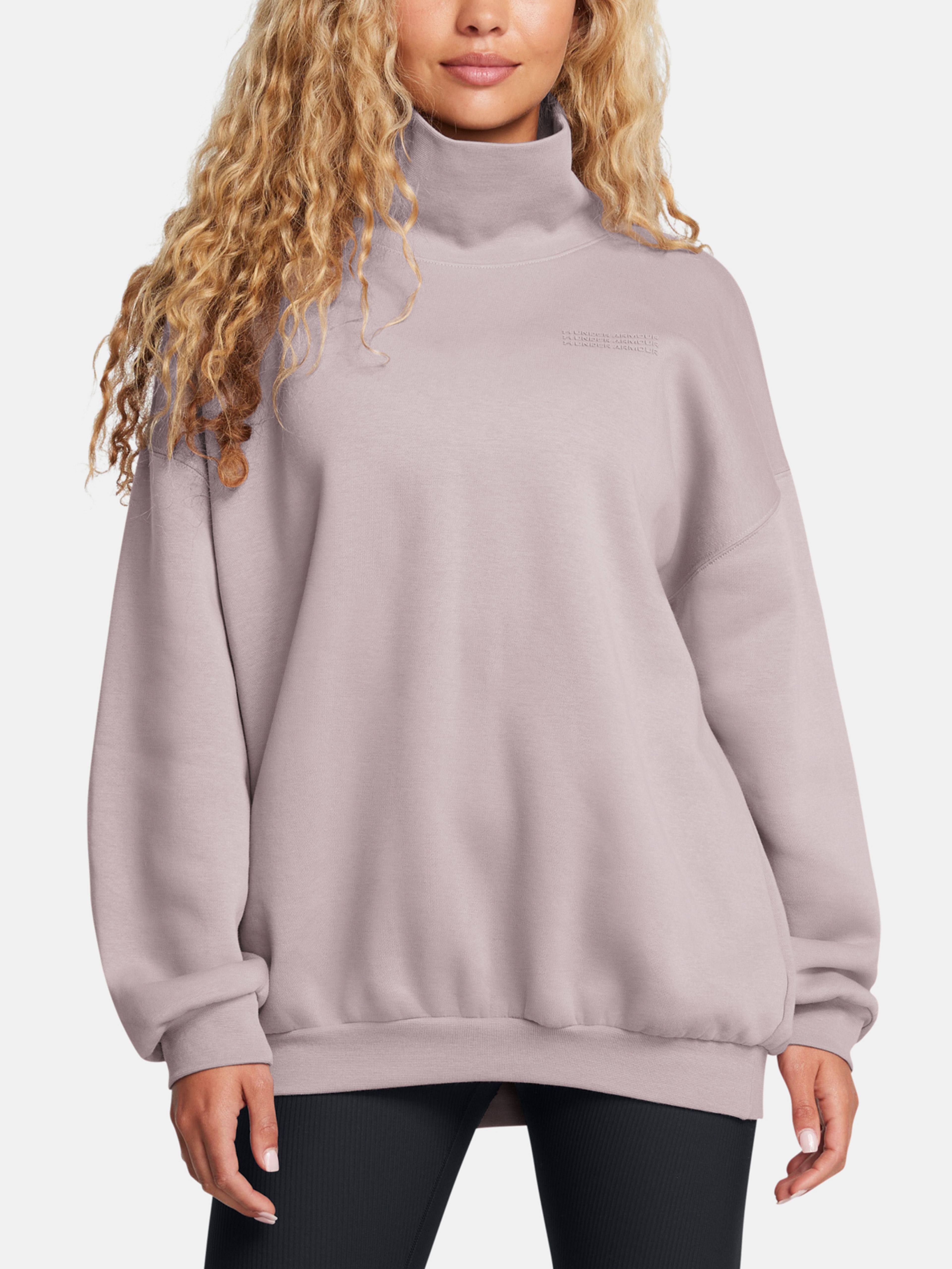 Női felső Under Armour UA Icon Fleece OS Mock Crew-GRY