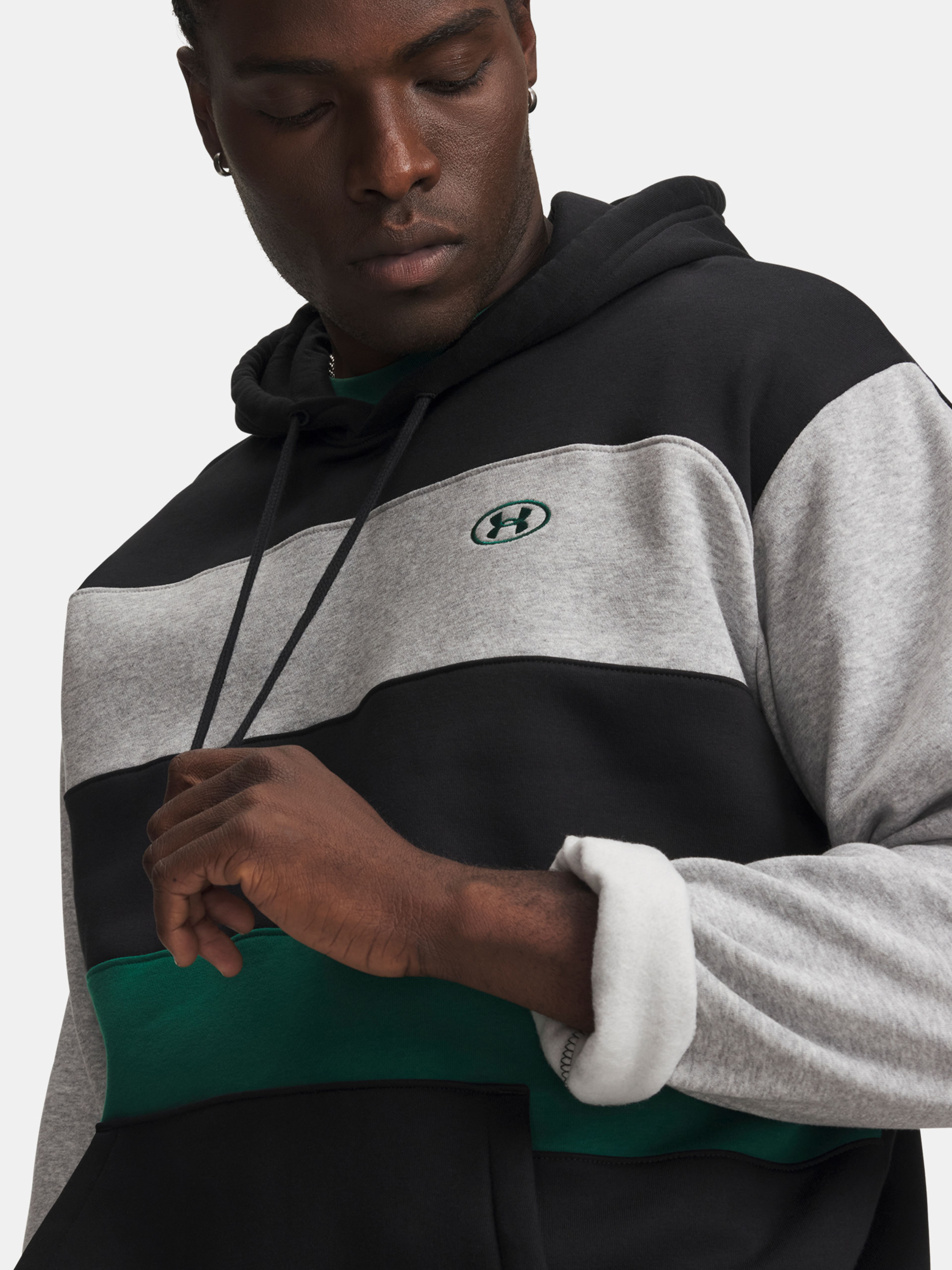 Férfi felső Under Armour Rival Fleece Striped Hoodie - 003