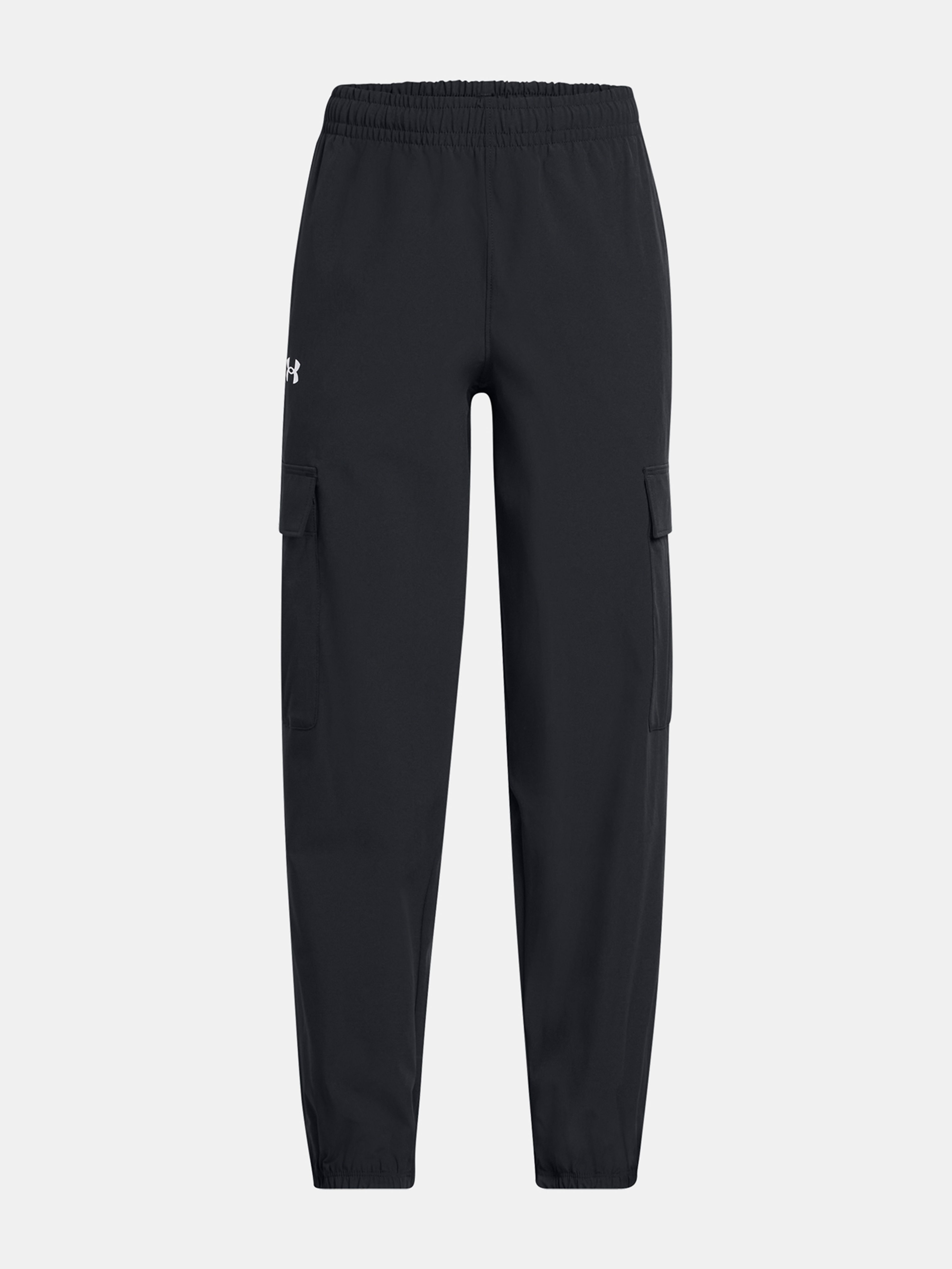 Dievčenské športové nohavice Under Armour UA Rival Woven Cargo Pants-BLK