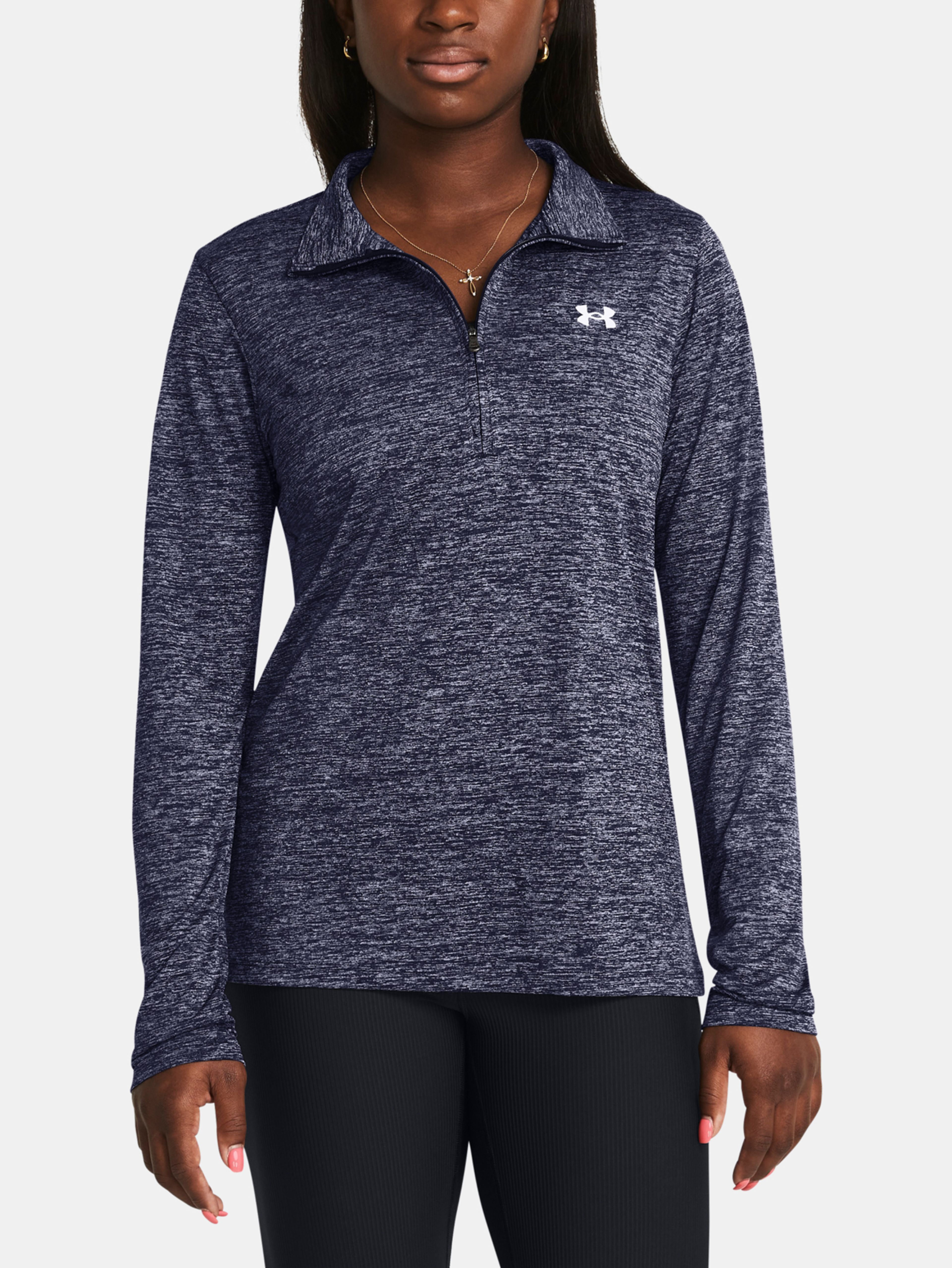 Ženska majica Under Armour Tech 1/2 Zip- Twist-BLU