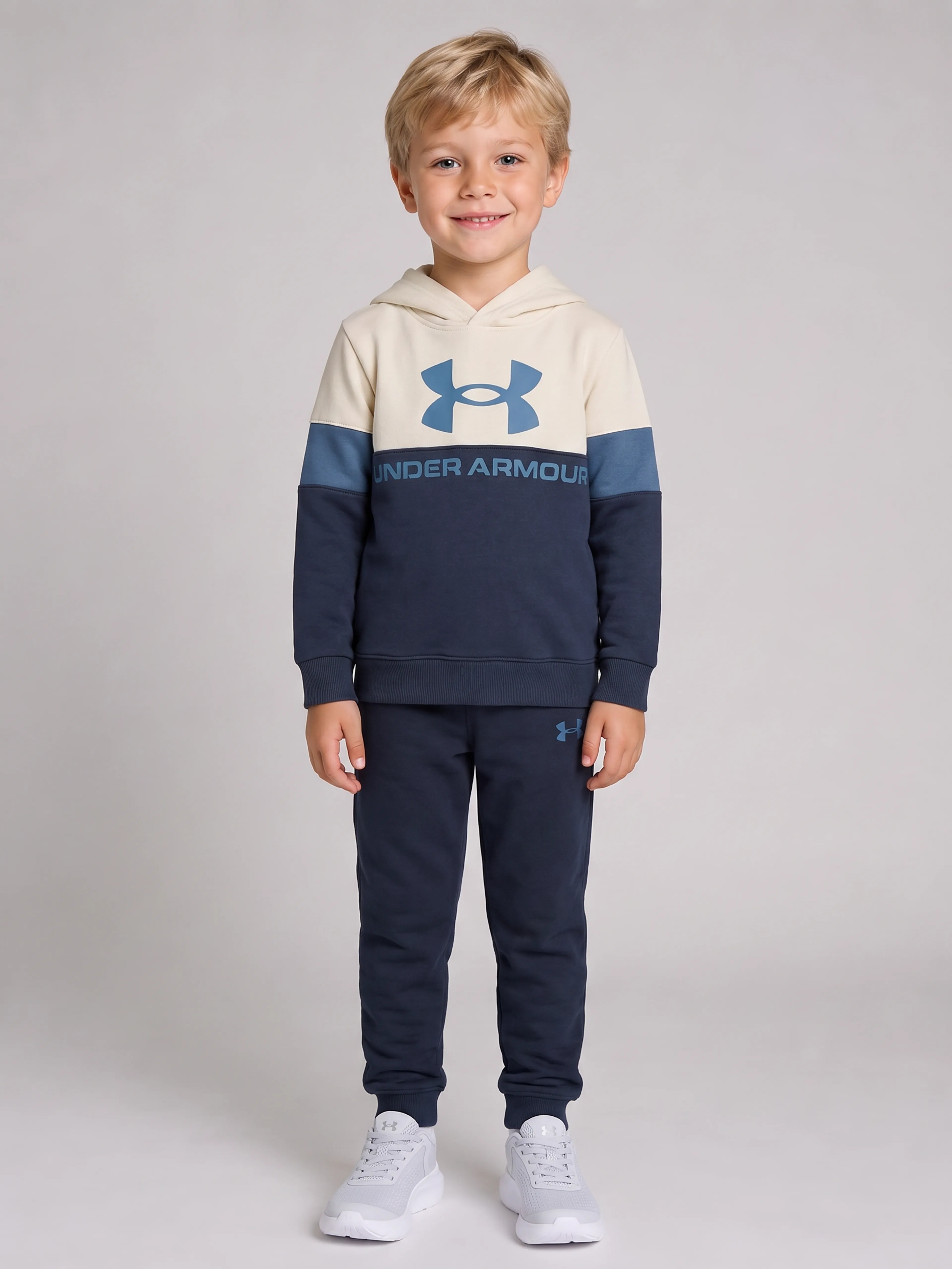 Fiú szett Under Armour UA RIVAL PO HOODIE SET - 001